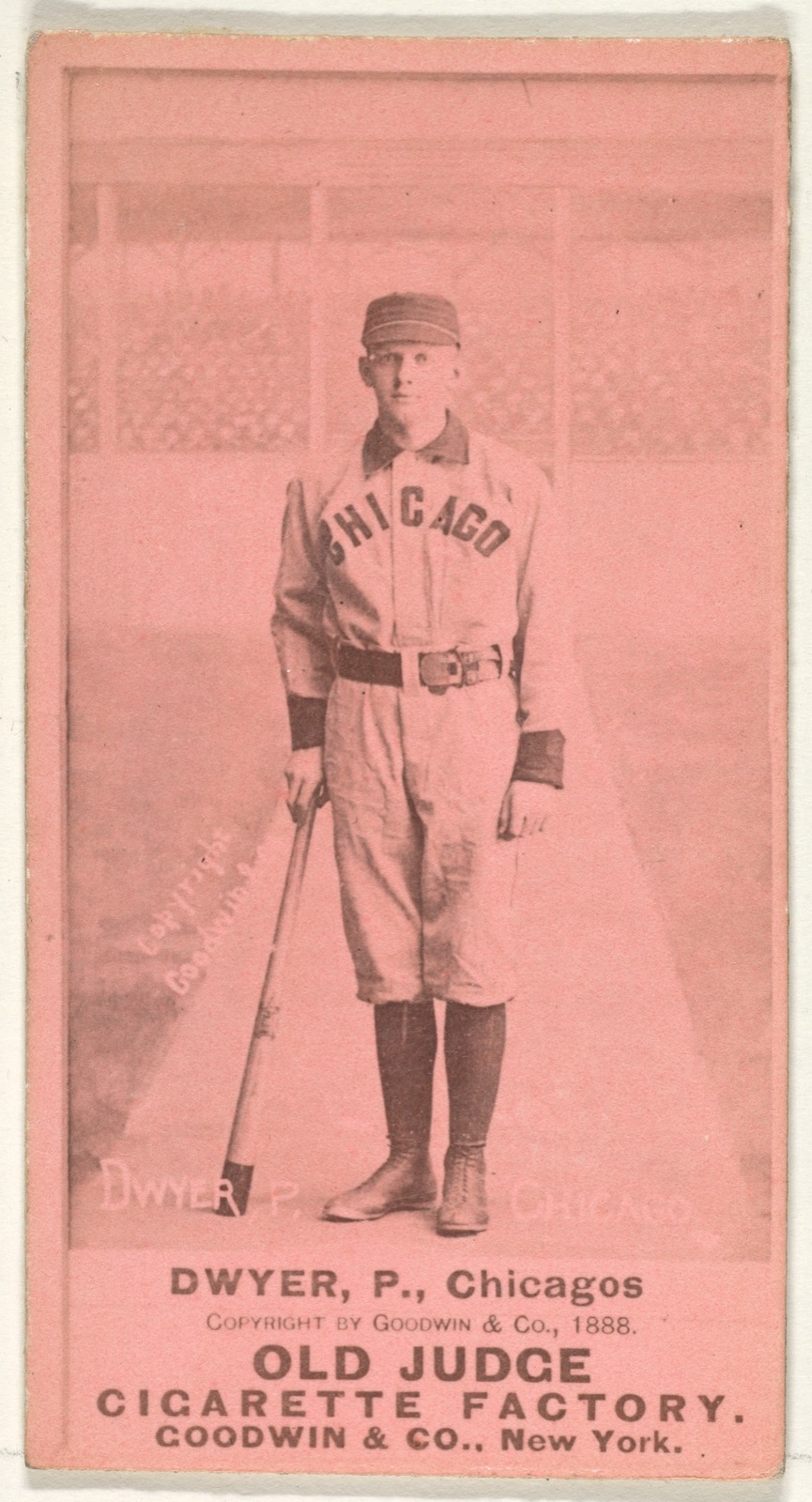 Dwyer, Pitcher, Chicago, from the Old Judge series (N172) for Old Judge Cigarettes — Goodwin & Company