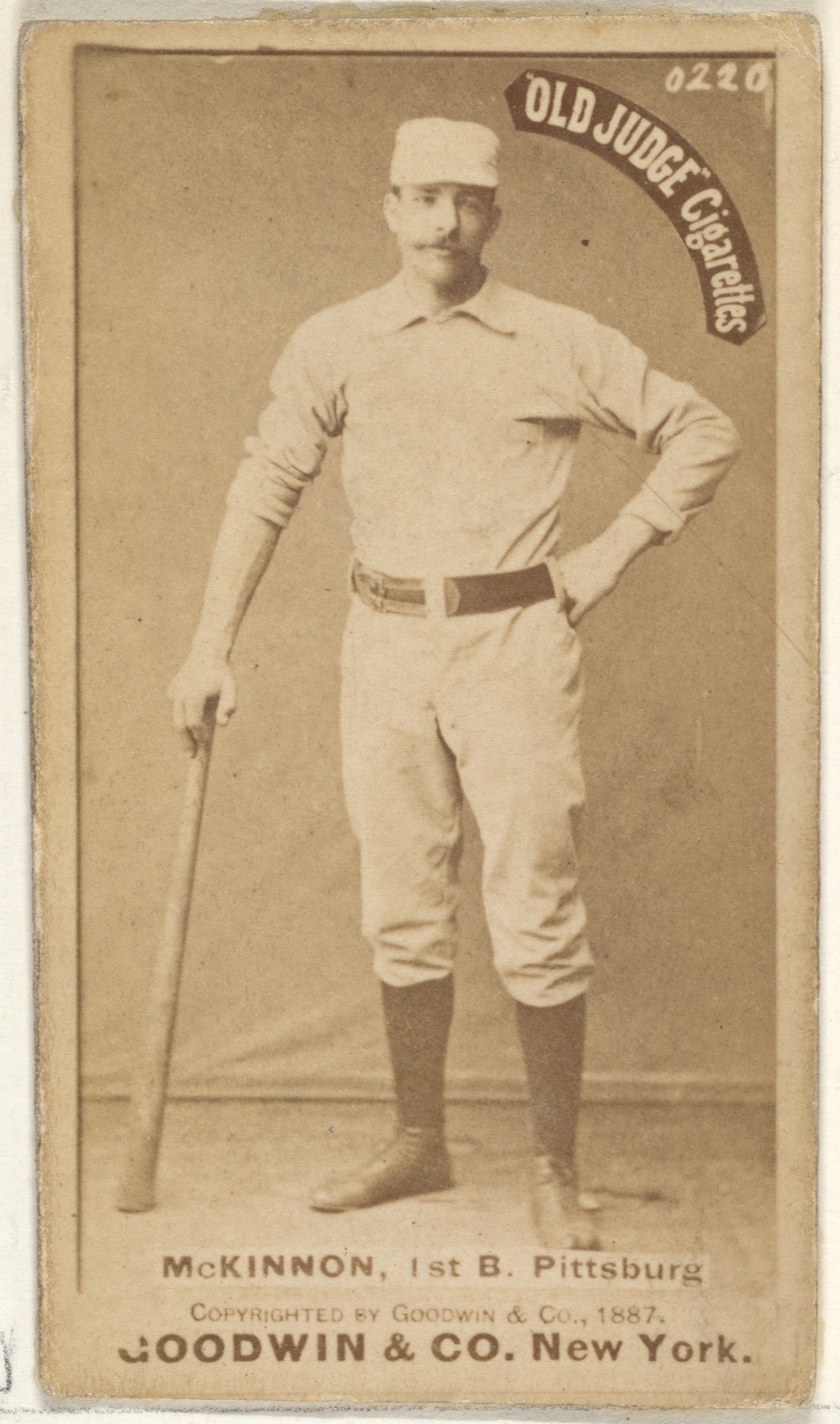 Alex McKinnon, 1st Base, Pittsburgh, from the Old Judge series (N172) for Old Judge Cigarettes — Goodwin & Company