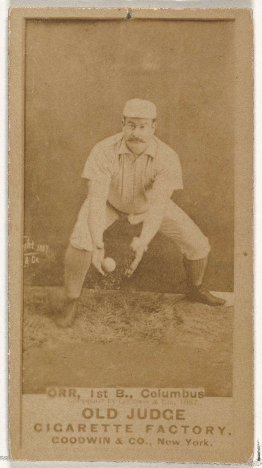 David L. "Dave" Orr, 1st Base, Cleveland, from the Old Judge series (N172) for Old Judge Cigarettes — Goodwin & Company