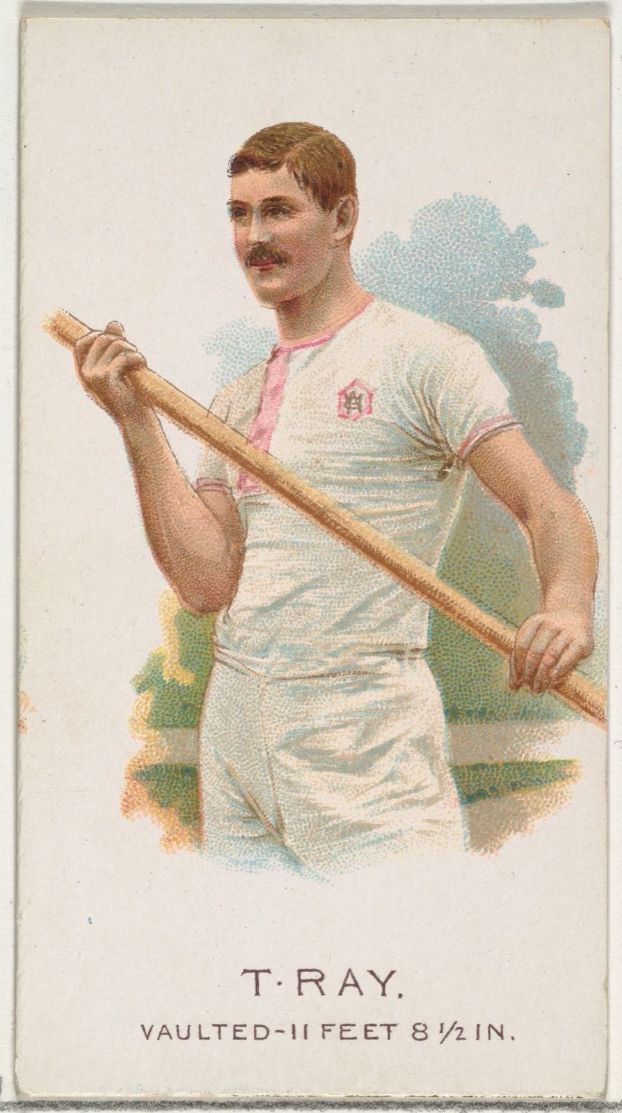 T. Ray, Pole Vaulter, from World's Champions, Series 2 (N29) for Allen & Ginter Cigarettes — Allen & Ginter