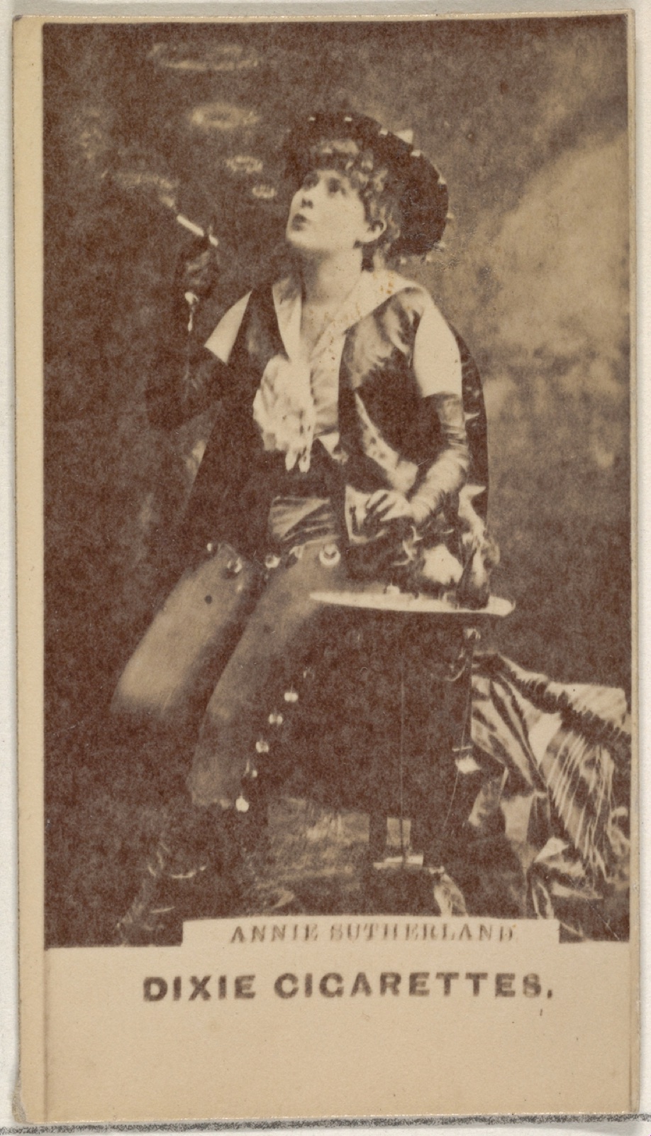 Annie Sutherland, from the Actors and Actresses series (N45, Type 7) for Dixie Cigarettes — Allen & Ginter