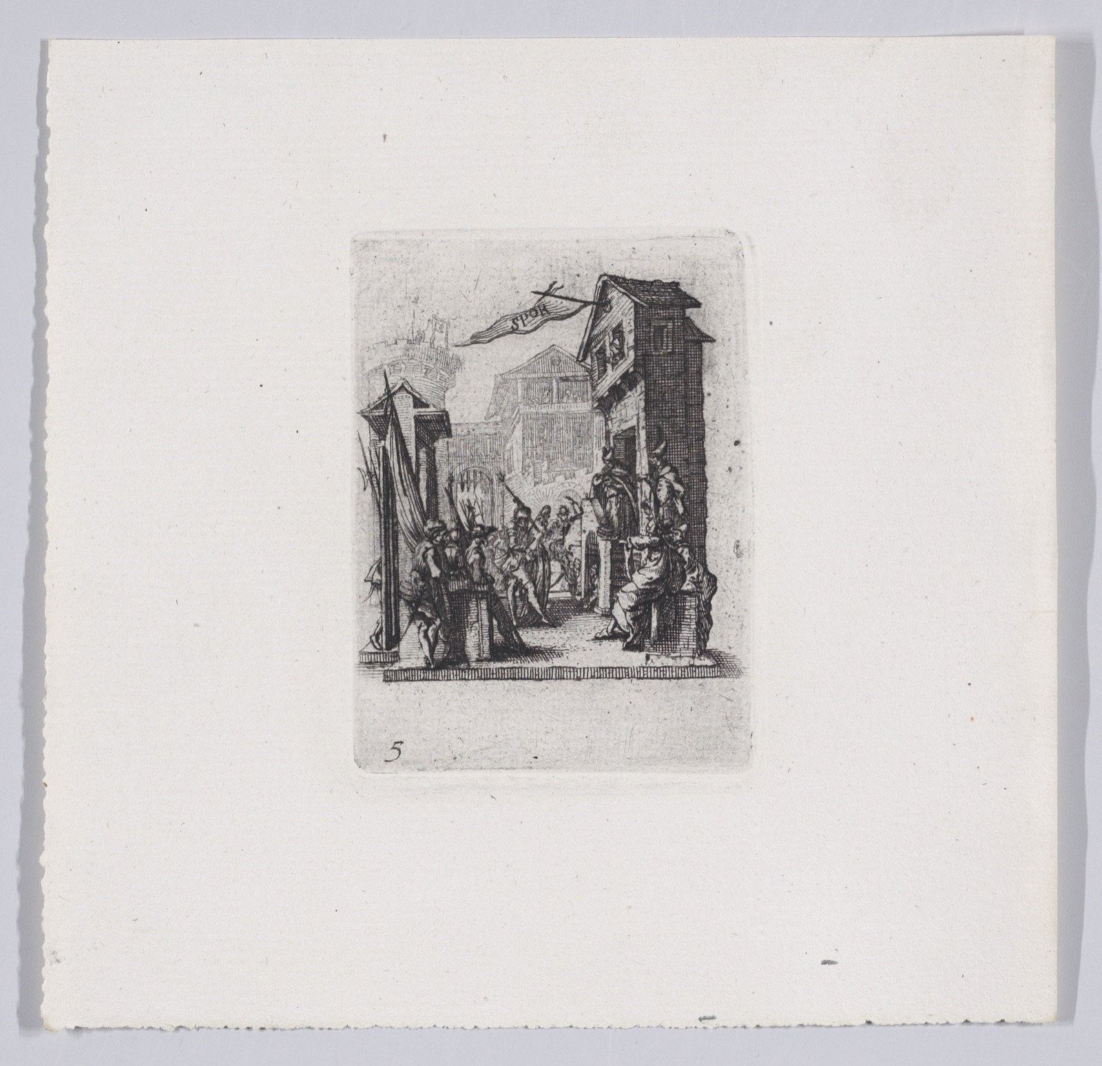 Reverse Copy of Jésus Comparait Devant Caiphe (Jesus Appears Before Caiaphas), from La Petite Passion (The Little Passion) — Anonymous