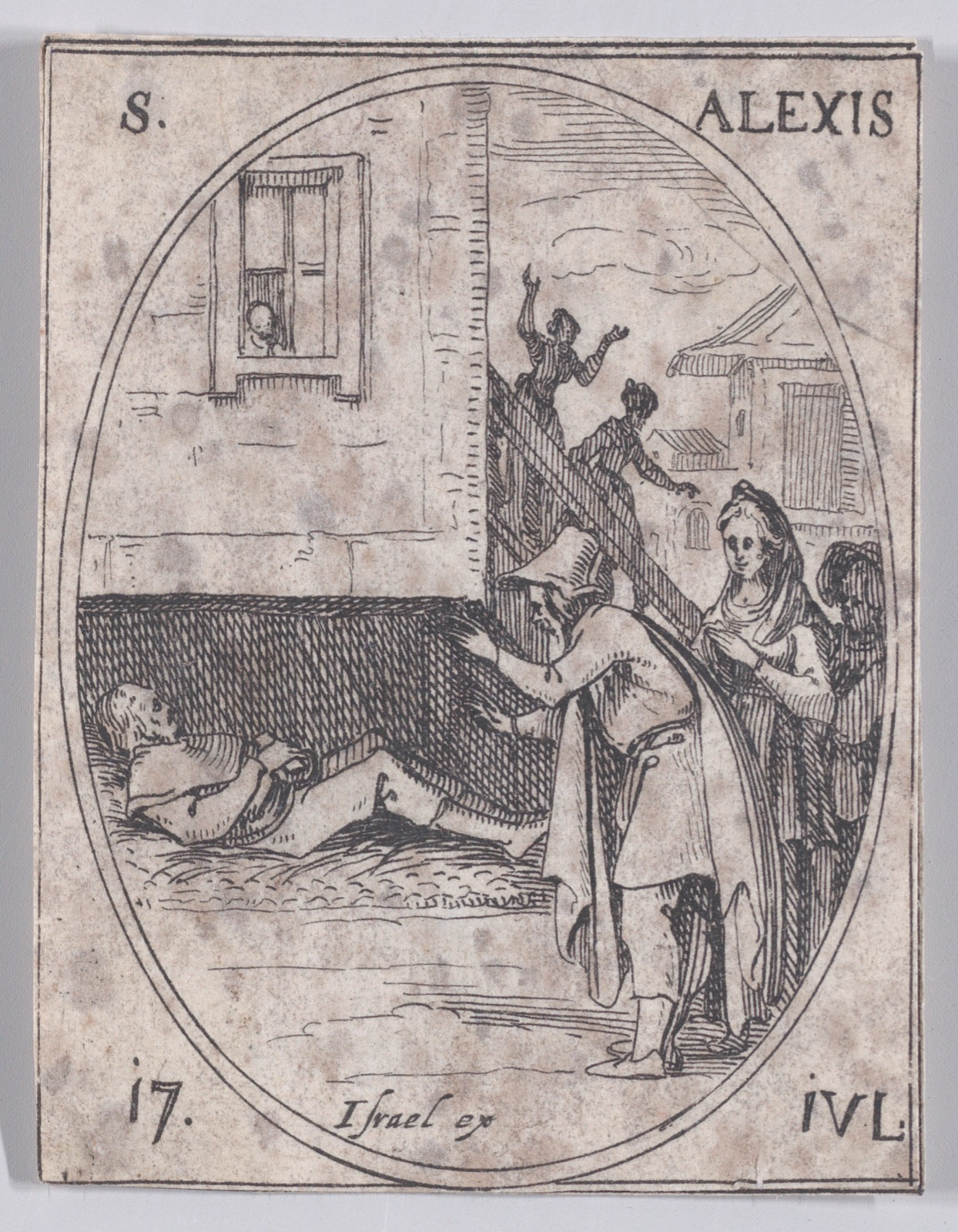 St. Alexis, July 17th, from "Les Images De Tous Les Saincts et Saintes de L'Année" (Images of All of the Saints and Religious Events of the Year) — Jacques Callot