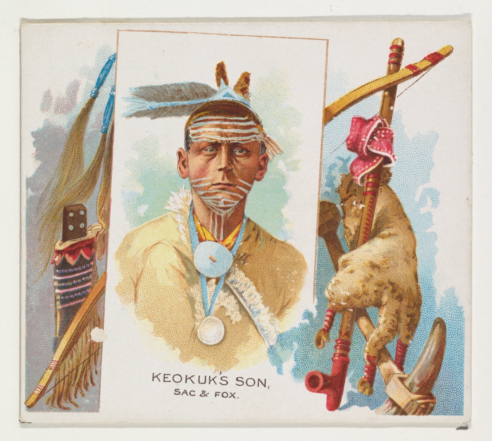 Keokuk's Son, Sac & Fox, from the American Indian Chiefs series (N36) for Allen & Ginter Cigarettes — Allen & Ginter