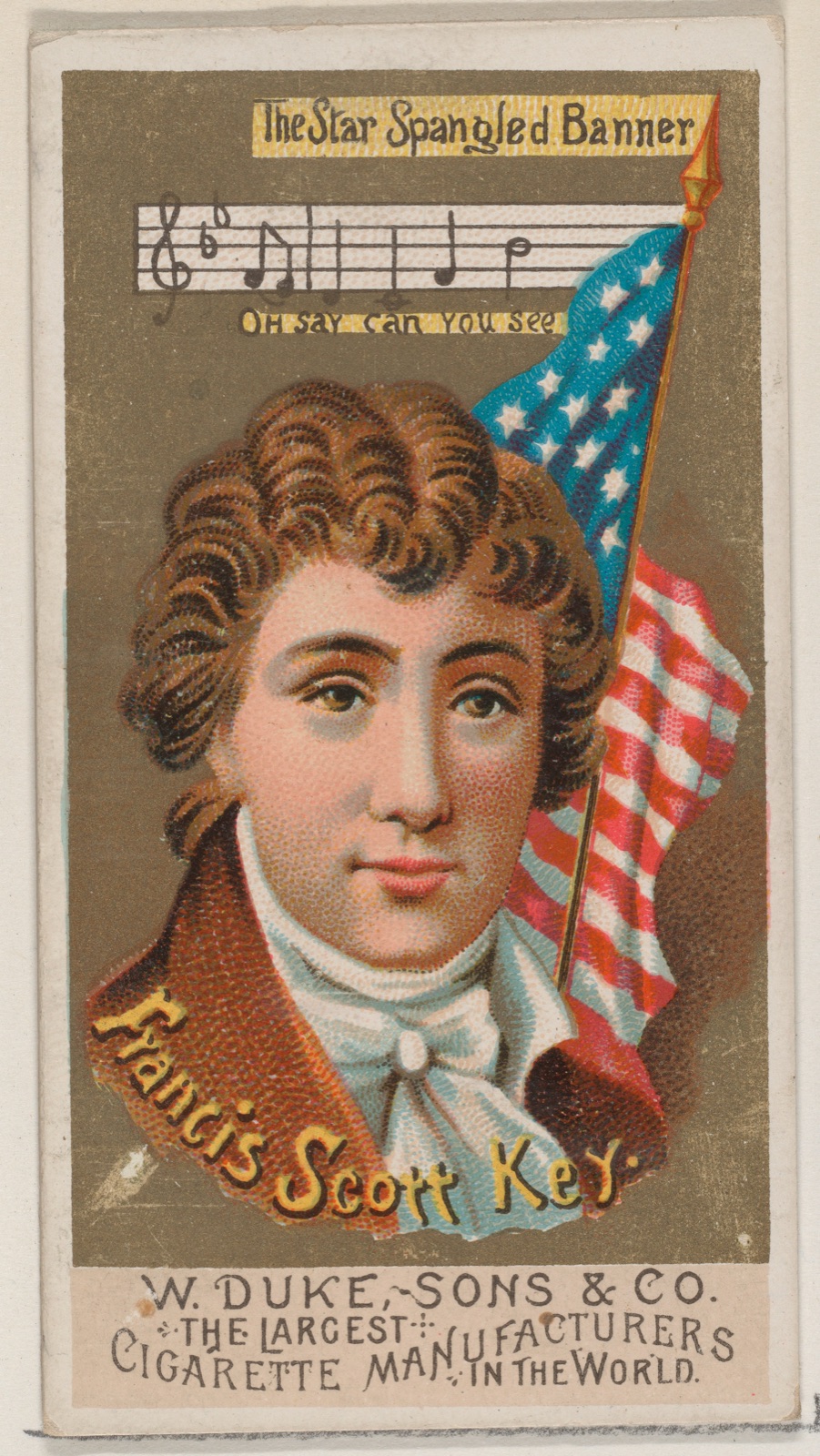 Francis Scott Key, from the series Great Americans (N76) for Duke brand cigarettes — W. Duke, Sons & Co.