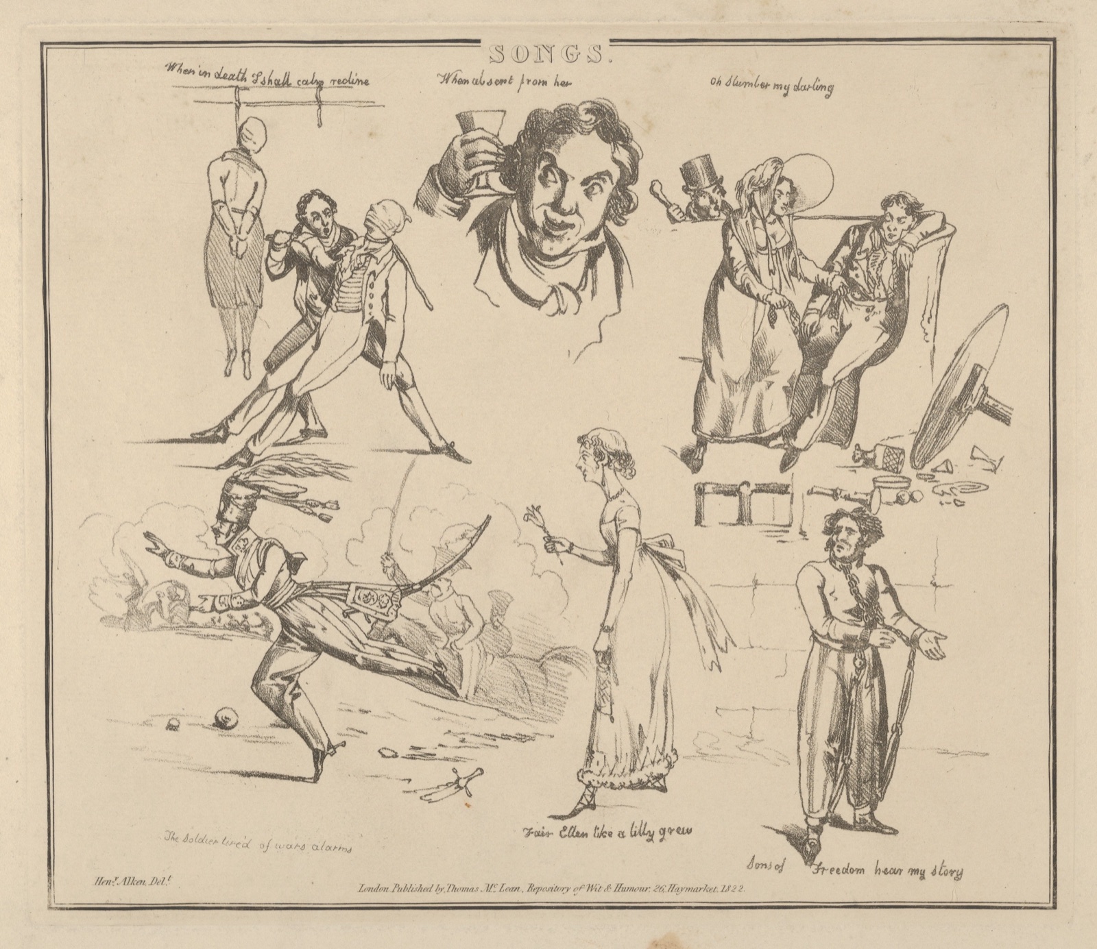 Songs: "When in death I shall calm recline..." — Henry Thomas Alken