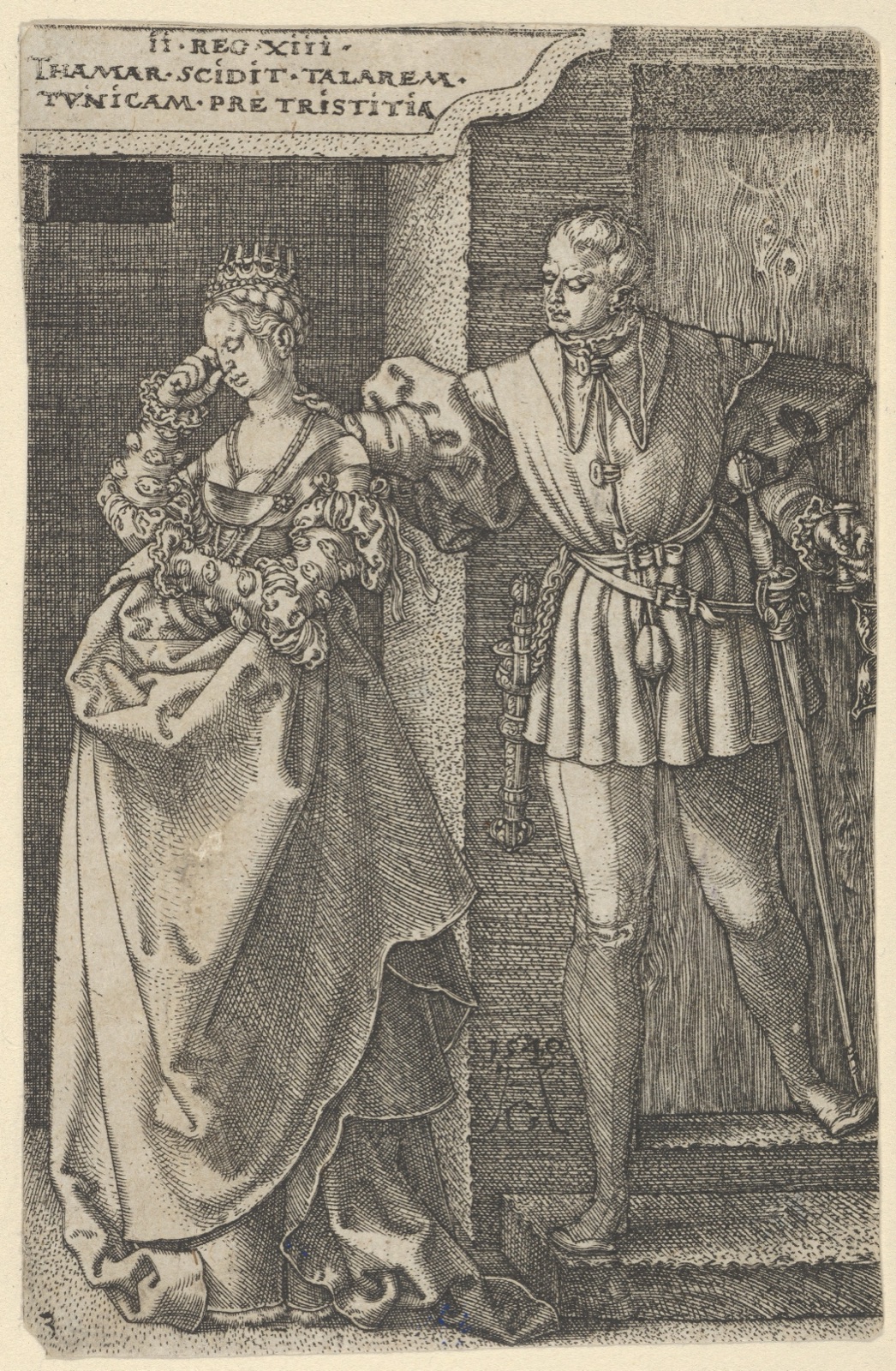 Tamar Turned Out of Amnon's House — Heinrich Aldegrever