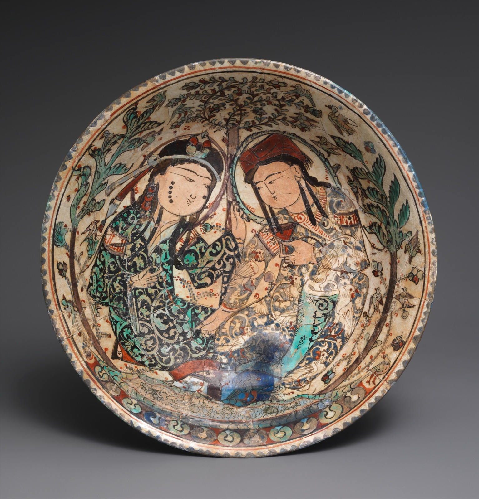 Bowl, Mina'i ("enameled") ware