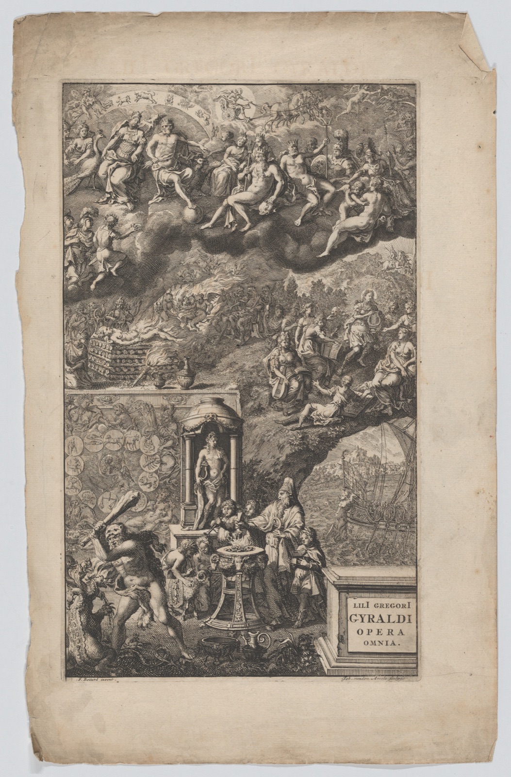 Frontispiece for 'Lili Guegori Gyraldi Opera Omnia' — Jan van den Aveelen