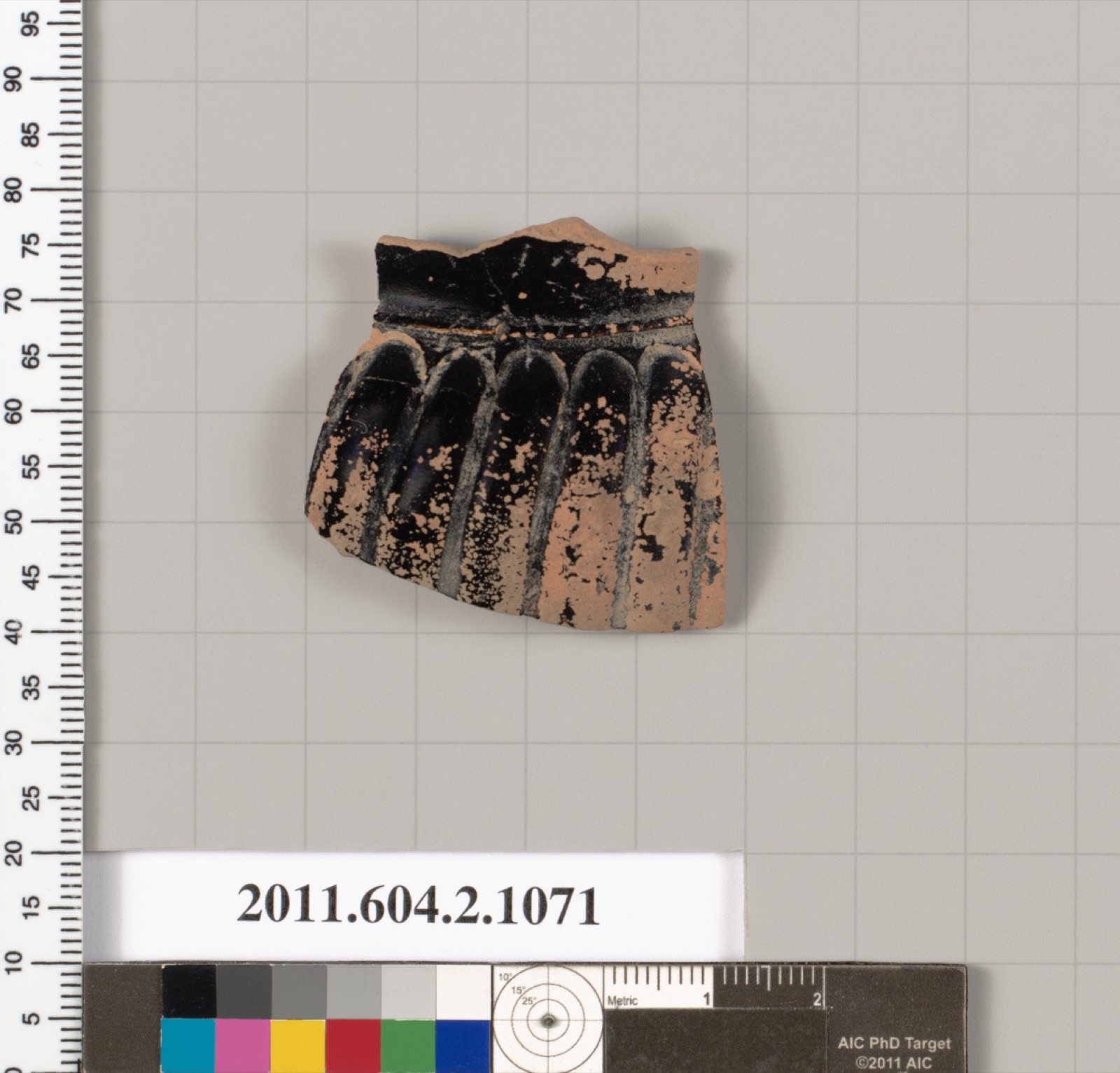 Terracotta fragments of a mug, oinochoe, shape 8