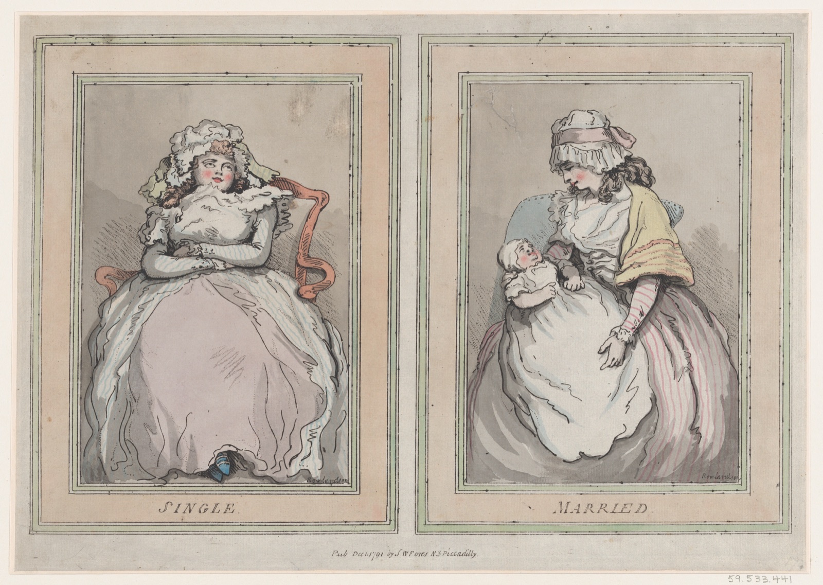 Single and Married — Thomas Rowlandson