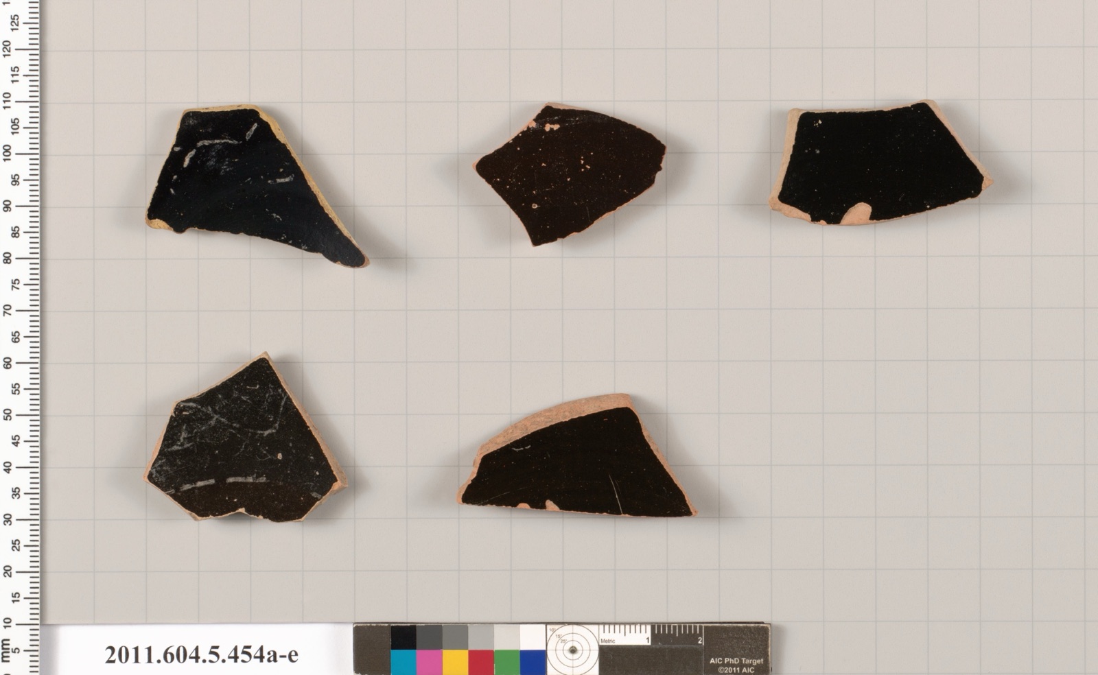Terracotta fragments of kylikes (drinking cups)