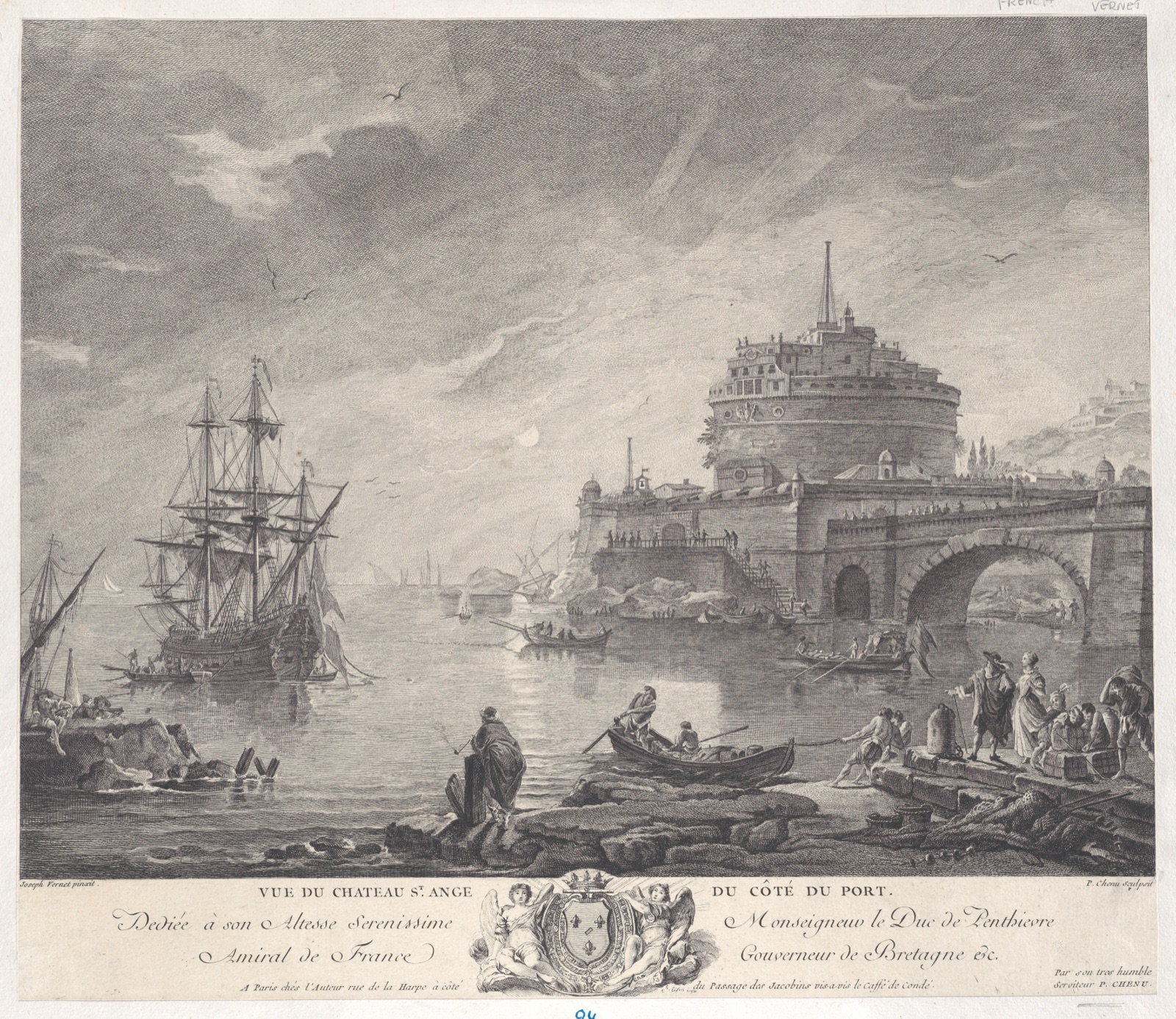 View of Saint Angel's Castle from Port Side — Joseph Vernet
