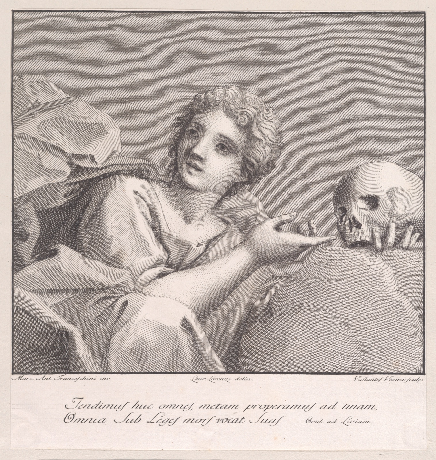 Allegorical figure with a skull — Violante Vanni