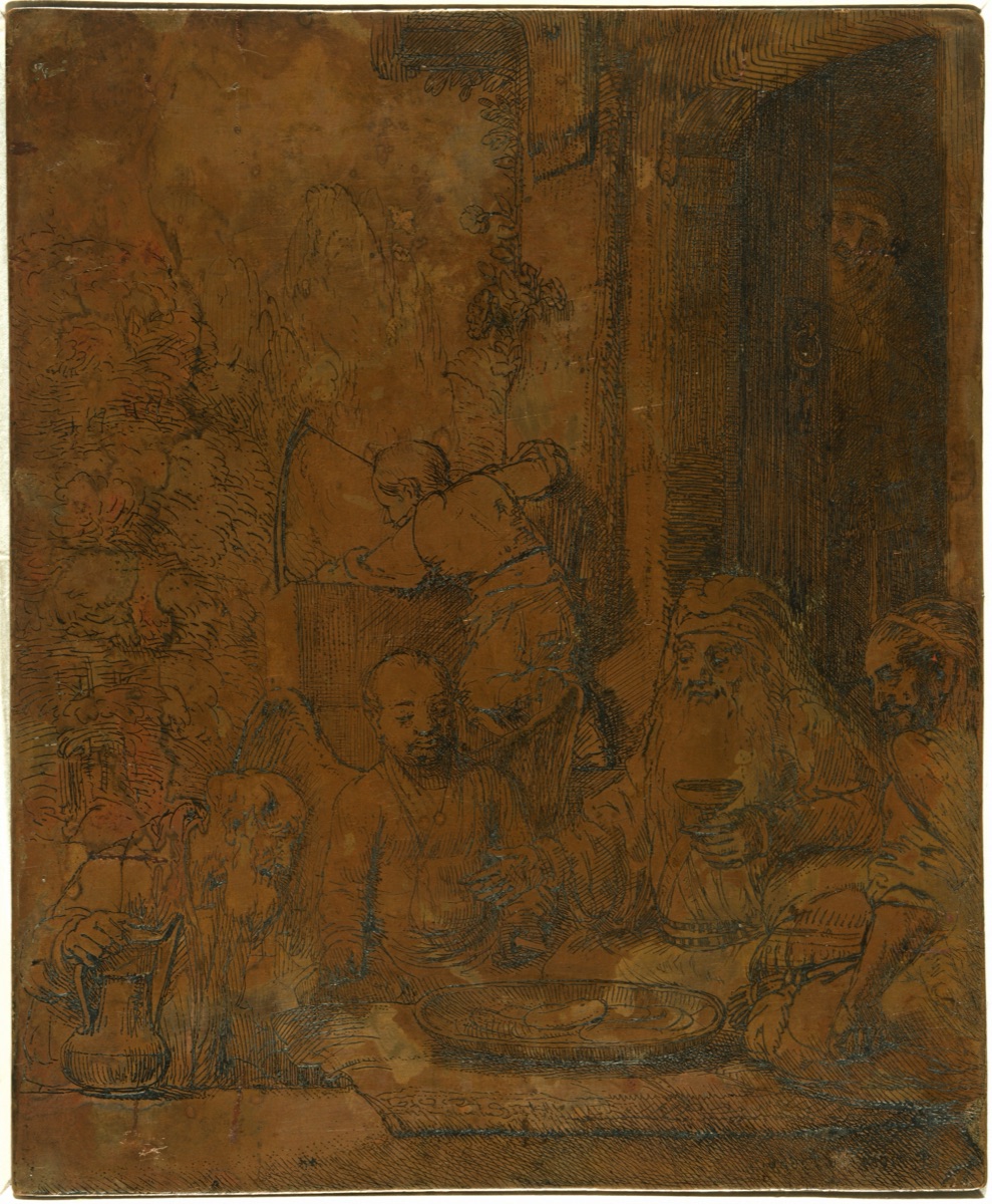 Abraham Entertaining the Angels [recto] — Rembrandt van Rijn