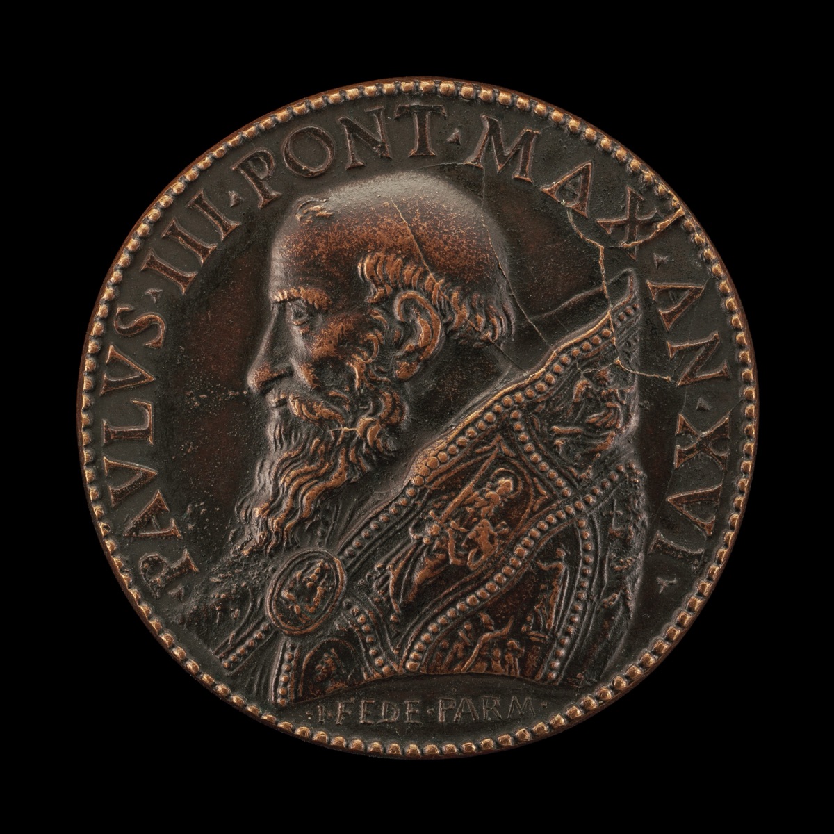 Paul III (Alessandro Farnese, 1466-1549), Pope 1534 [obverse] — Giovan Federico Bonzagni