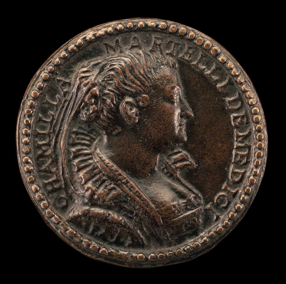 Camilla Martelli de' Medici, 1545-1590, Grand Duchess of Tuscany 1570 — Pastorino de' Pastorini, called Pastorino da Siena