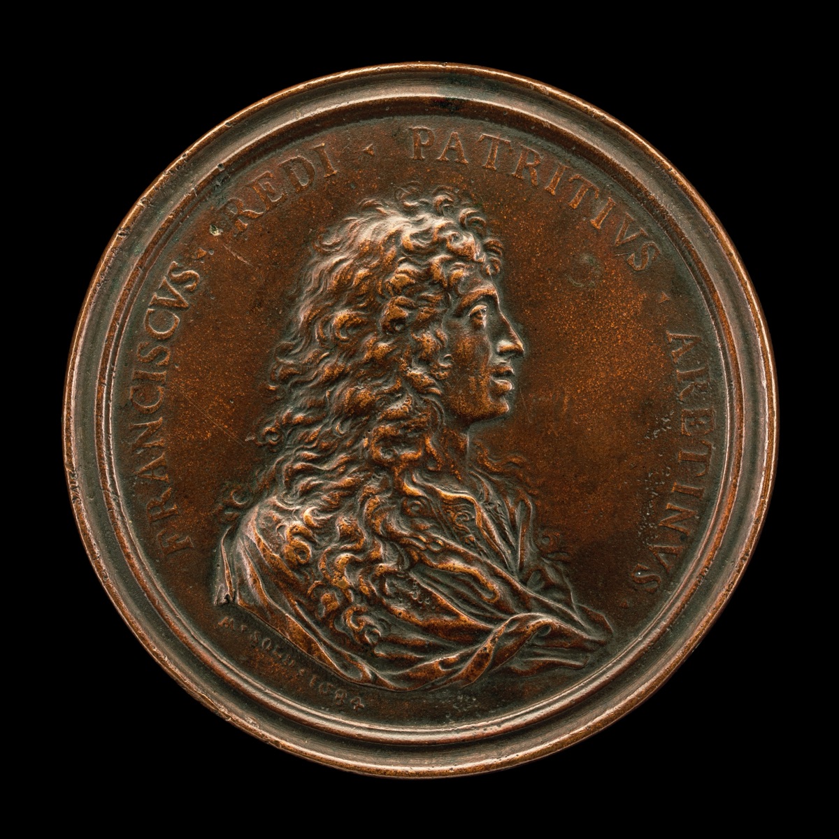 Francesco Redi, 1626-1697, Physician and Scientist [obverse] — Massimiliano Soldani Benzi