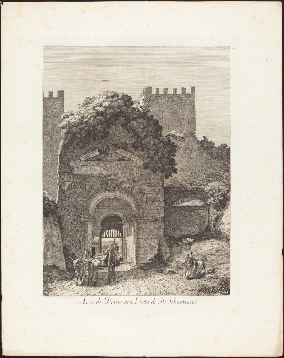 Arco di Druso, ora porta di San Sebastiano — Jacob Wilhelm Mechau