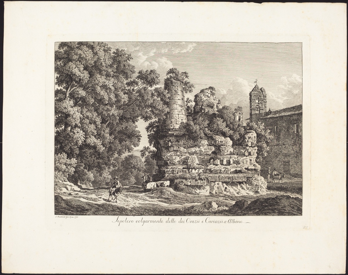 Sepolcro volgarmente detto degli Orazii e Curiazii a Albano — Johann Christian Reinhart