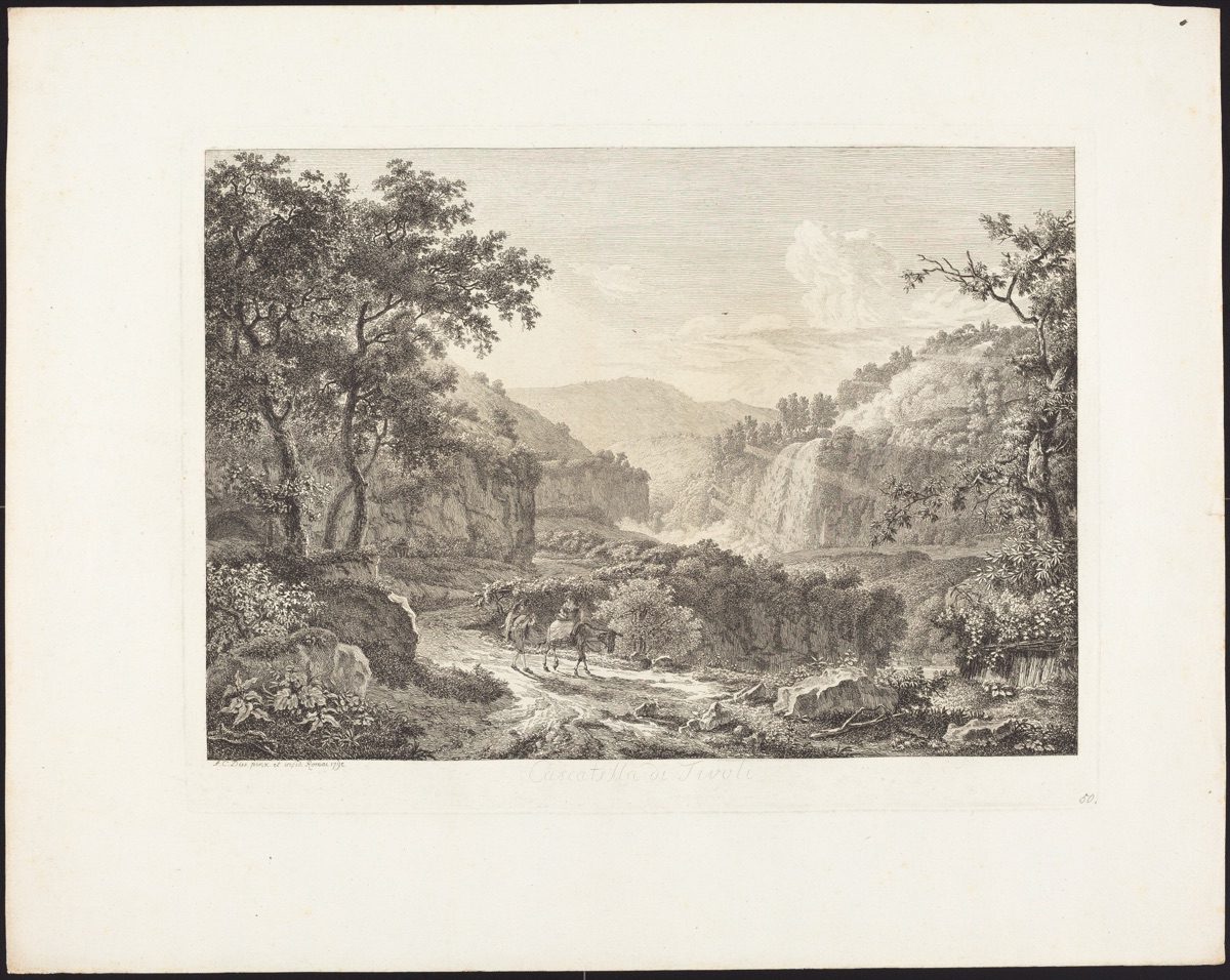 Cascatella di Tivoli, seconda veduta — Albert Christoph Dies