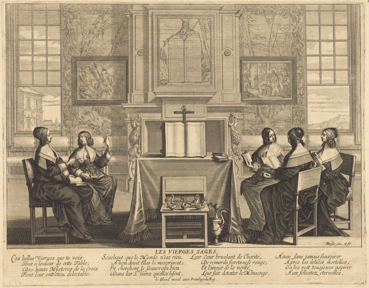 The Wise Virgins at Prayer — Abraham Bosse