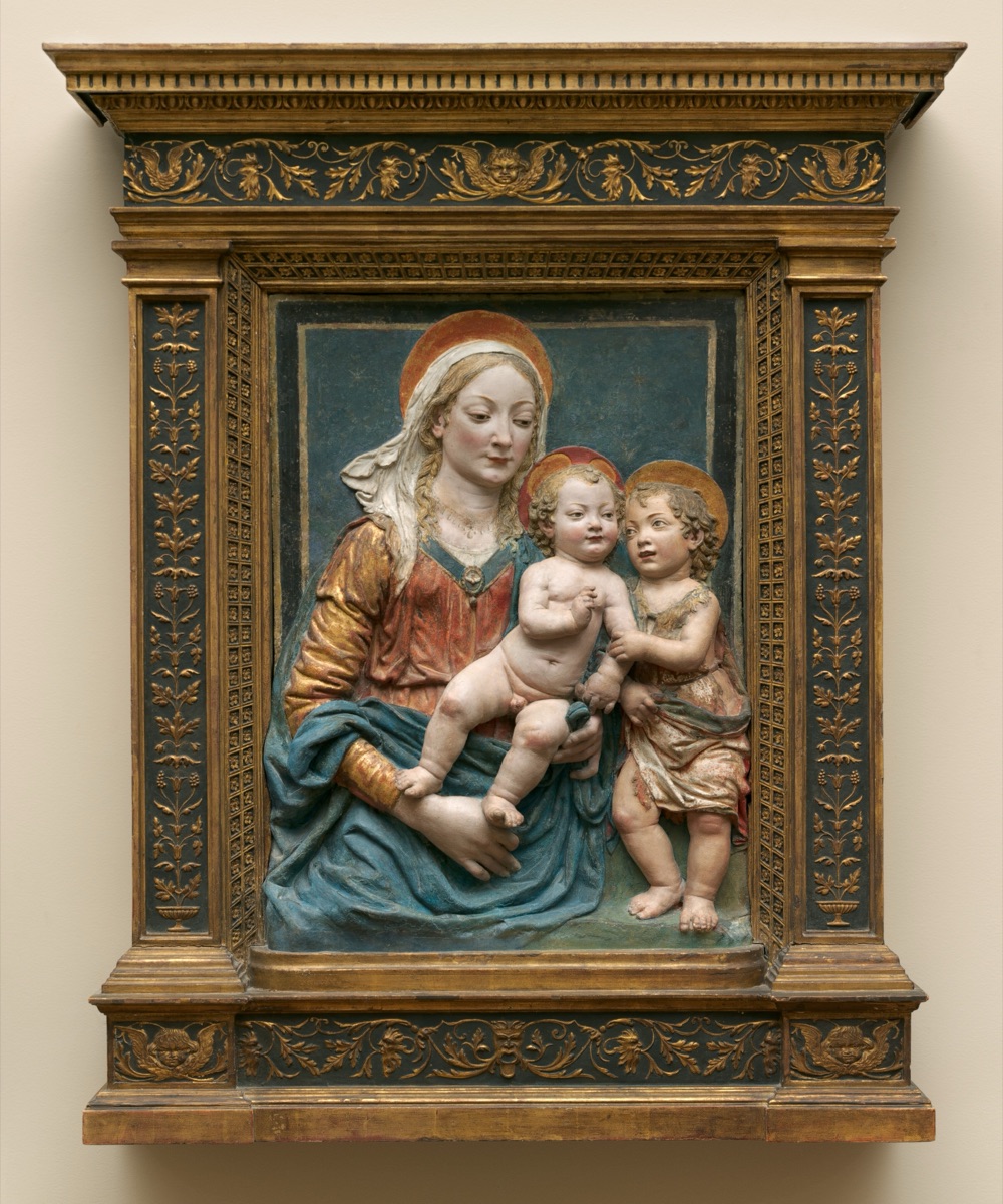 Virgin and Child with Saint John — related artist: Andrea del Verrocchio; Italian 15th Century; Follower of Andrea del Verrocchio