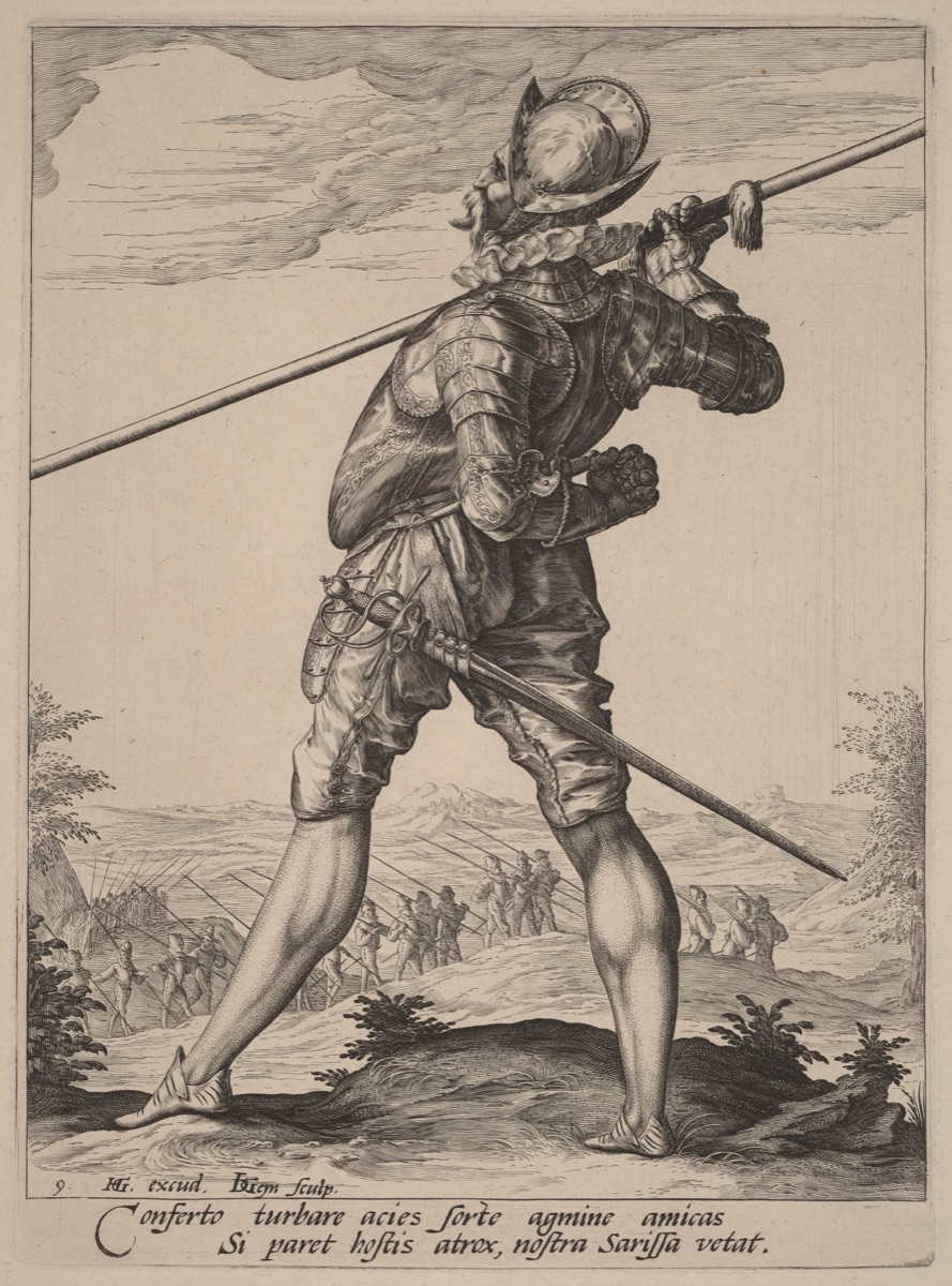 Pikeman — Jacques de Gheyn II after Hendrik Goltzius