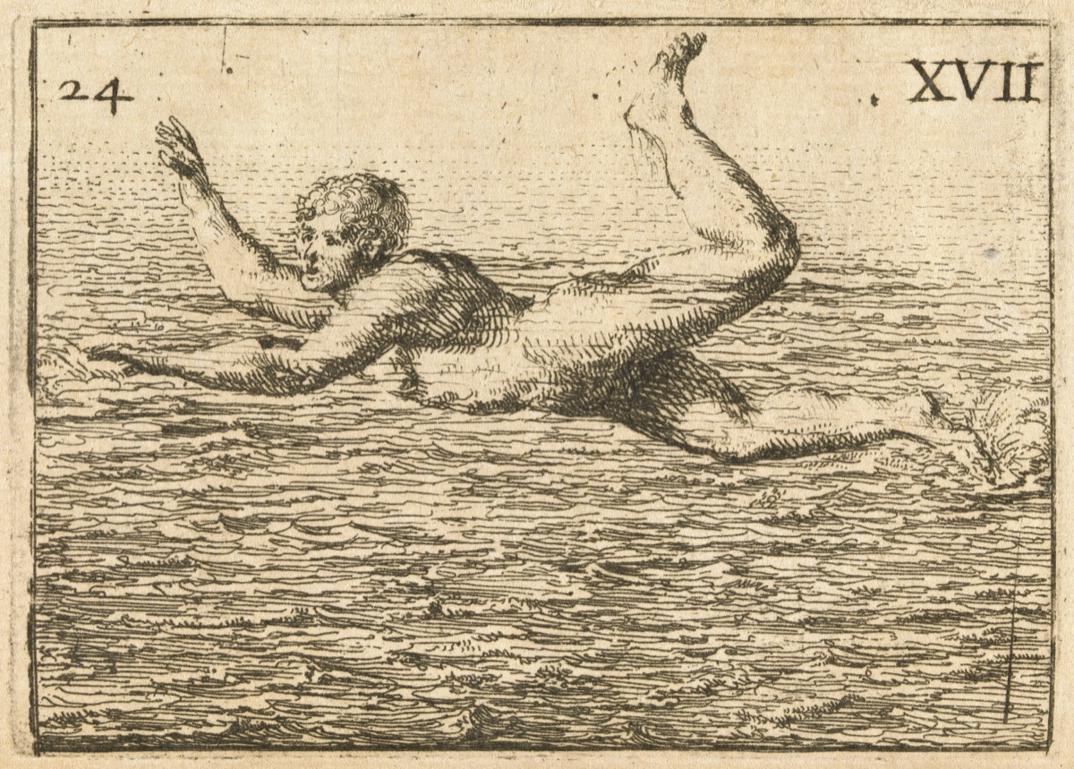 L'Art de Nager, demontré par figures, avec des avis pour se baigner utilement — French 17th Century and Melchisedech Thevenot (author)