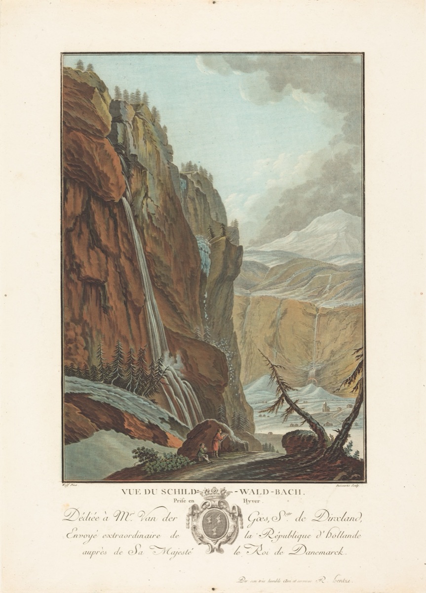 Vue du Schild-Wald-Bach prise en Hyver — Charles-Melchior Descourtis after Caspar Wolf