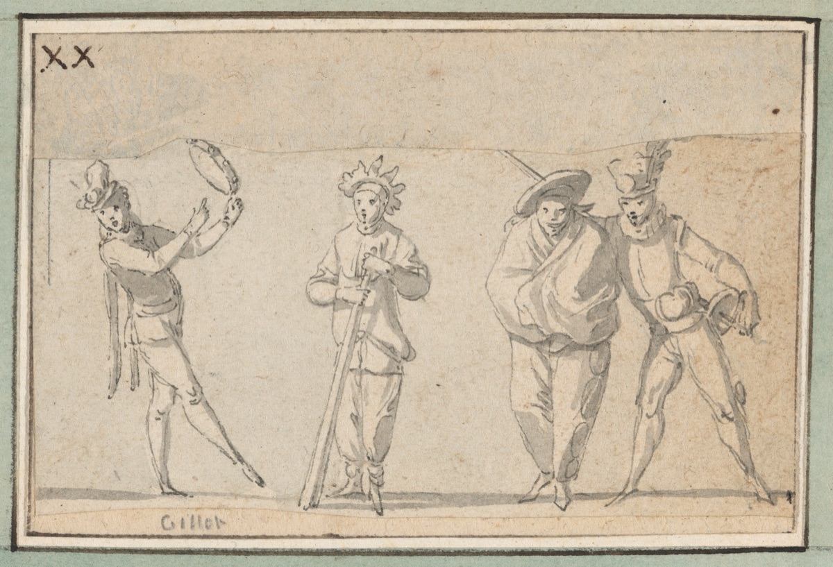 Four Singing Commedia Dell'Arte Characters — Claude Gillot