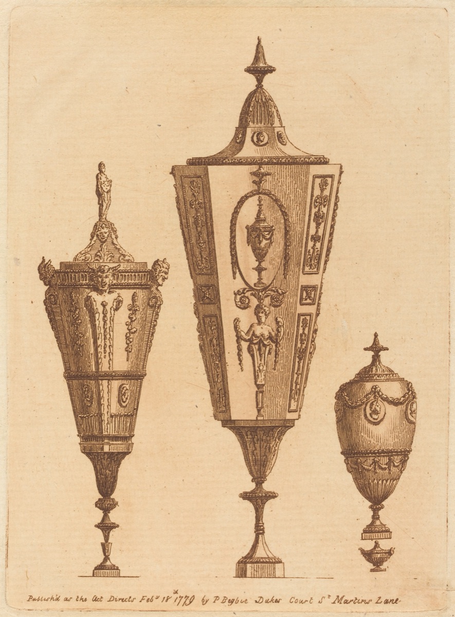 Three Classical Vases, One with Satyr Heads — Patrick Begbie