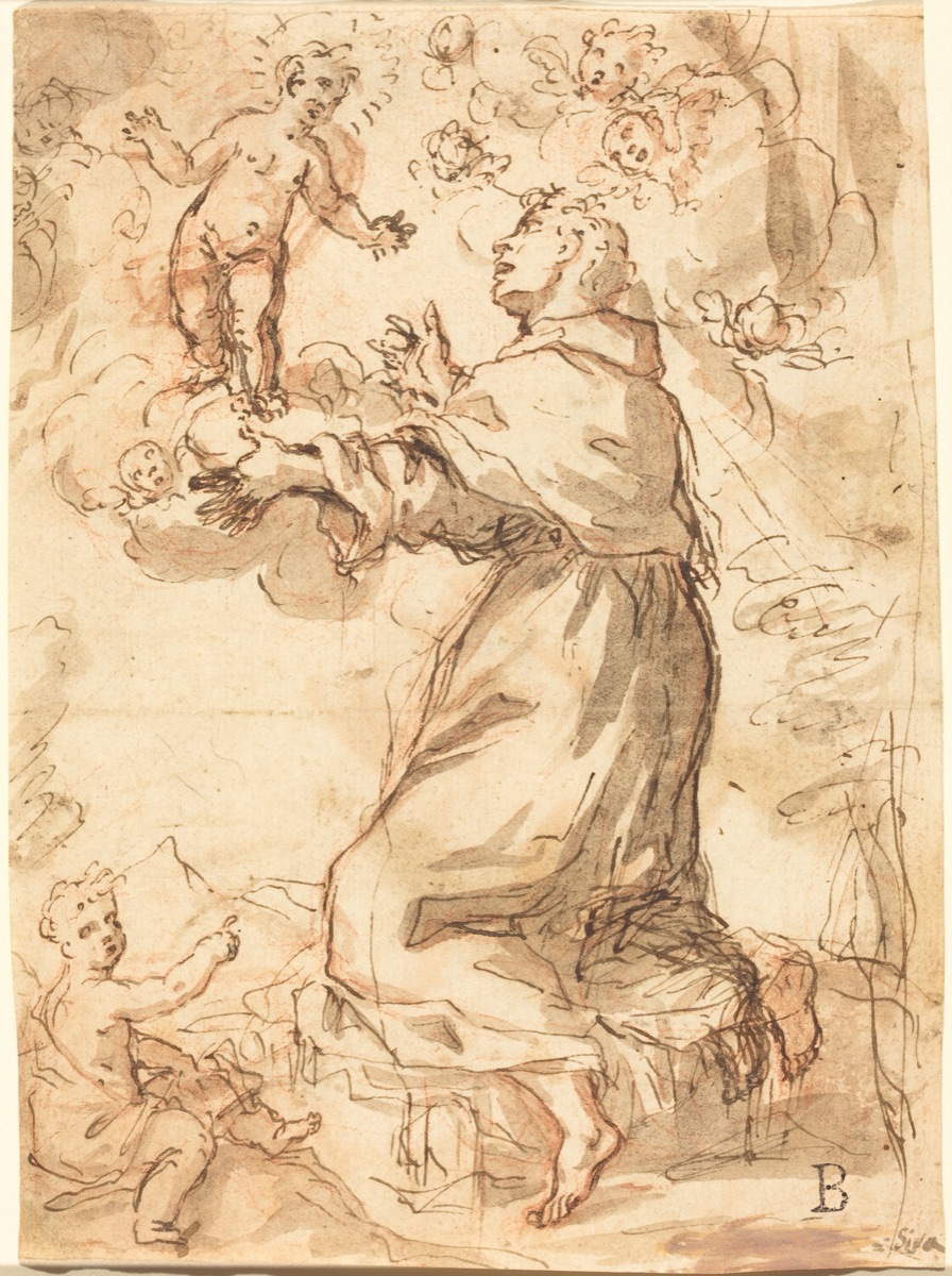 The Christ Child Appearing to Saint Francis — Venetian 17th Century