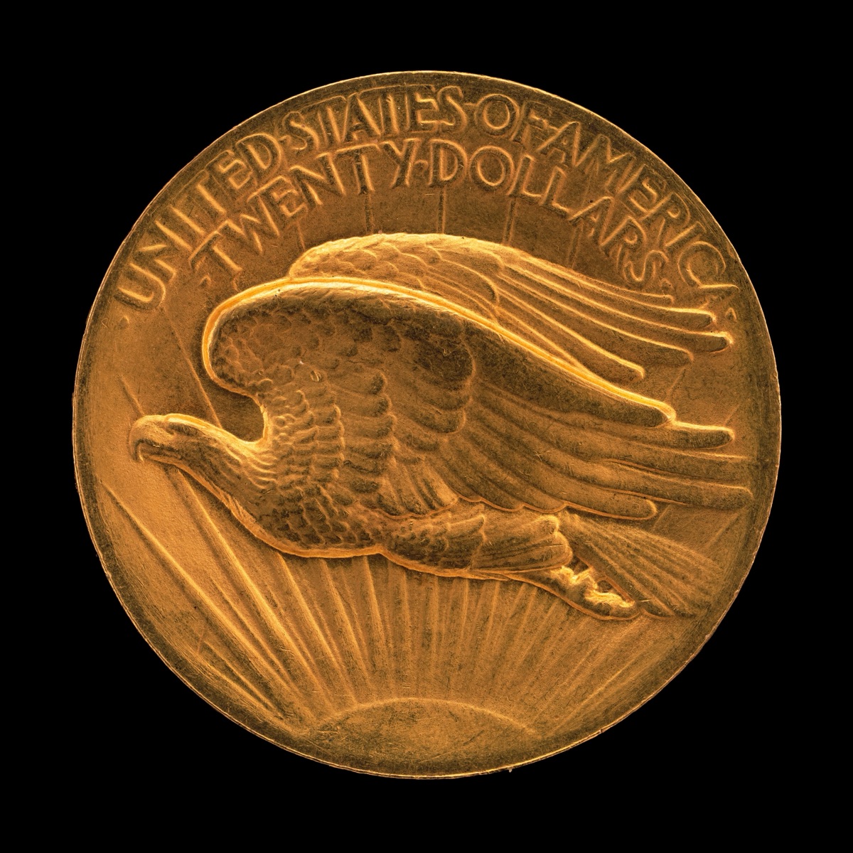 "Double Eagle" Twenty Dollar Gold Piece [reverse] — Augustus Saint-Gaudens