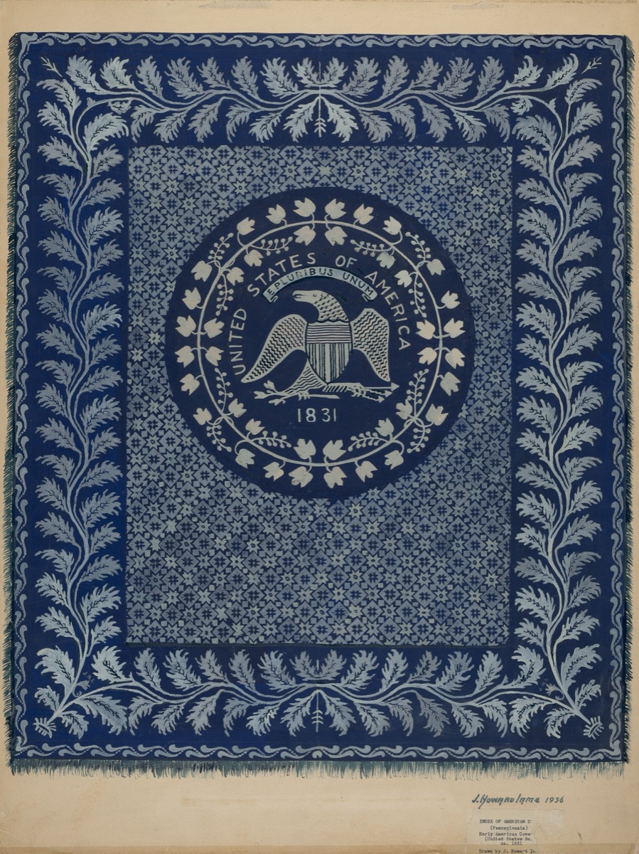 Coverlet (U.S. Seal) — J. Howard Iams