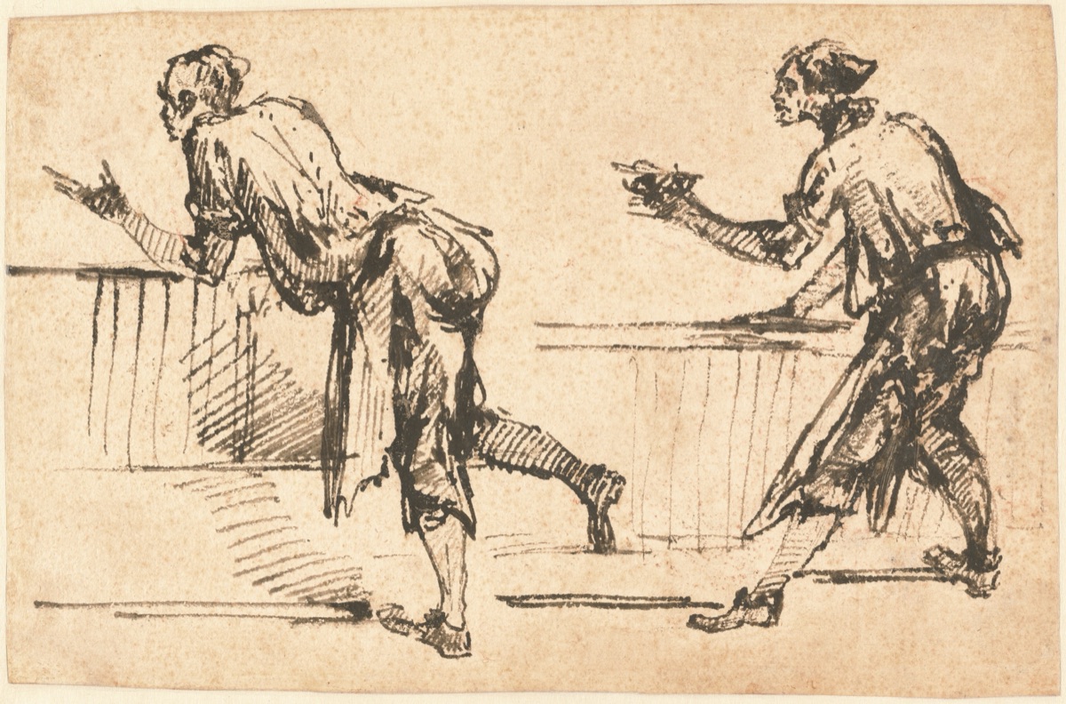 Two Workmen at Tables (recto) — Giovanni Battista Piranesi