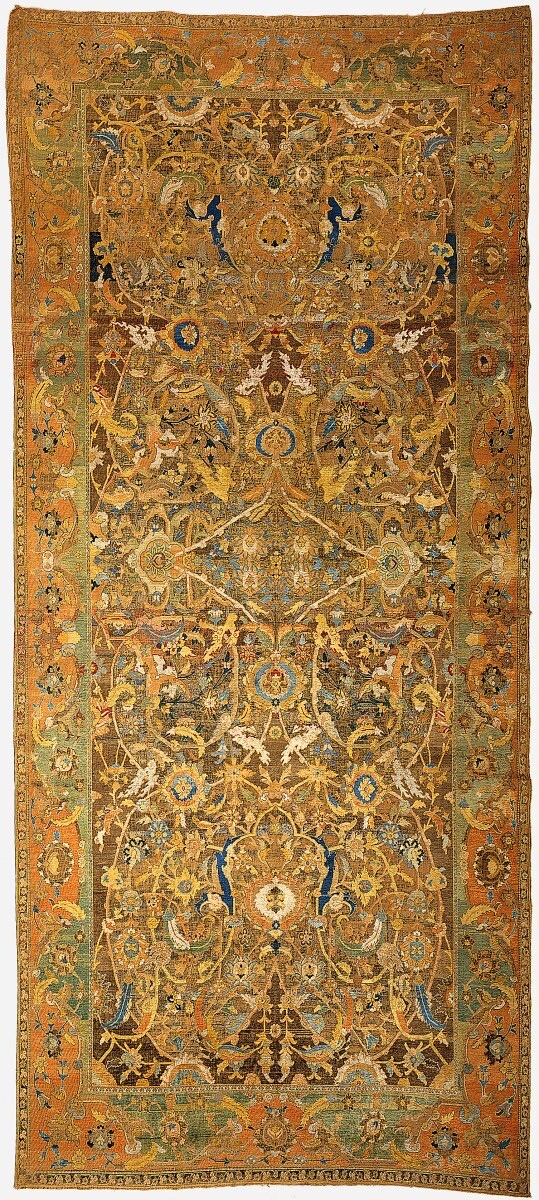 Polonaise Carpet — Isfahan 17th Century; Probably Isfahan 17th Century