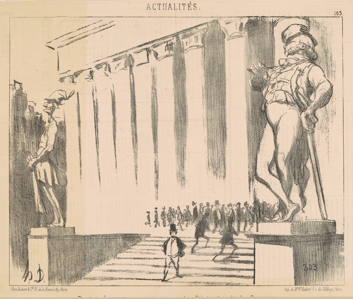 Projet de statutes pour orner ... la Bourse — Honoré Daumier