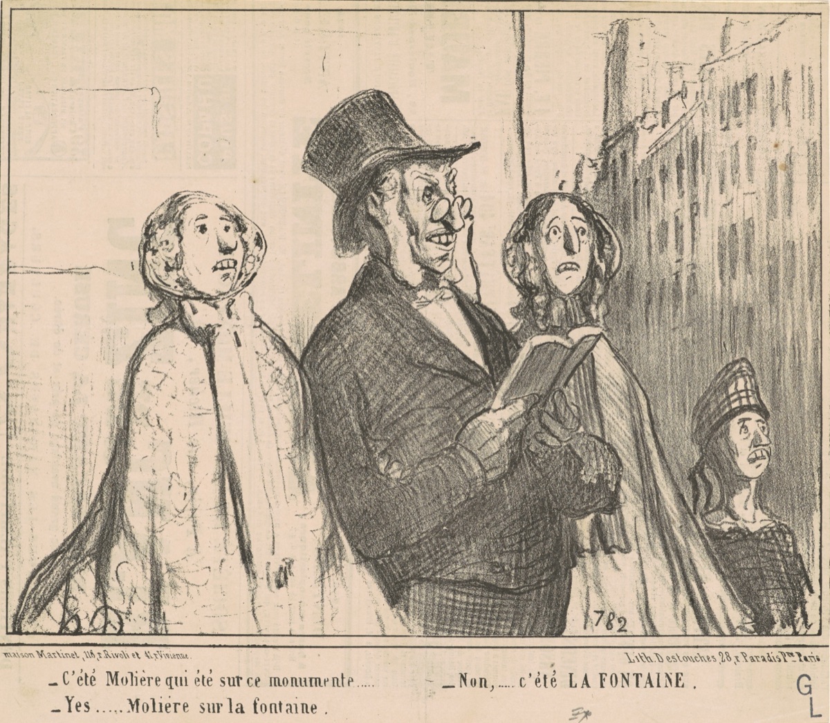 C'été Molière que été sur ce monumente ... — Honoré Daumier