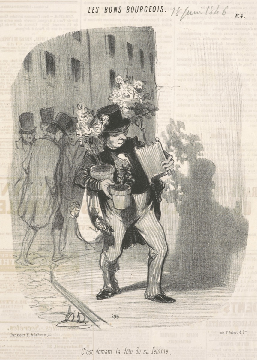 C'est demain la fête de sa femme — Honoré Daumier