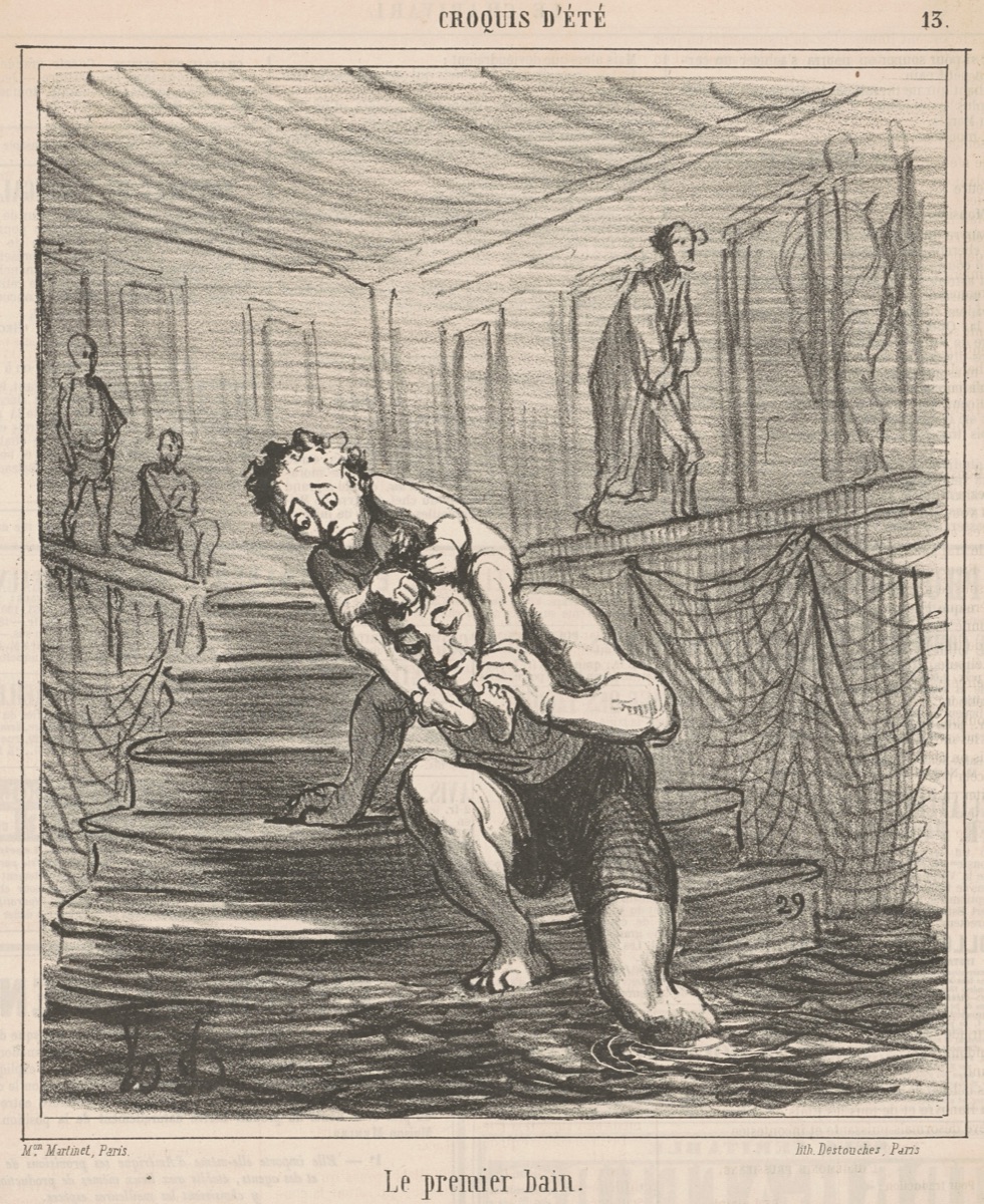 Le premier bain — Honoré Daumier