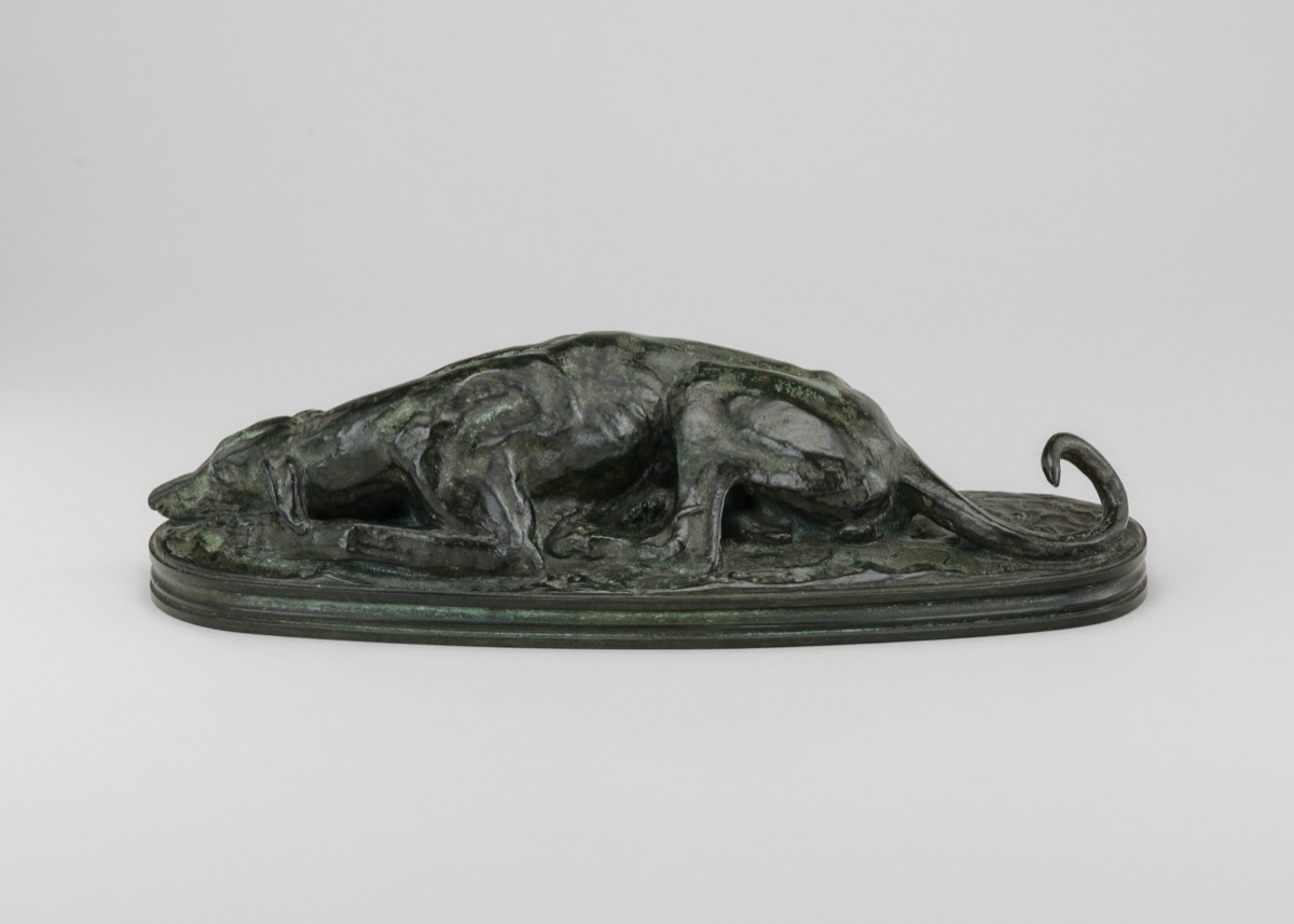 Reclining Greyhound — Antoine-Louis Barye