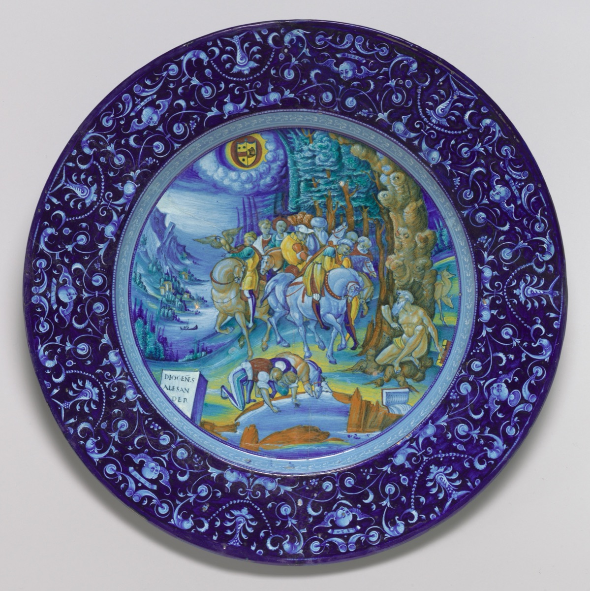 Plate with Alexander and Diogenes — Master of the Coppa Bergantini