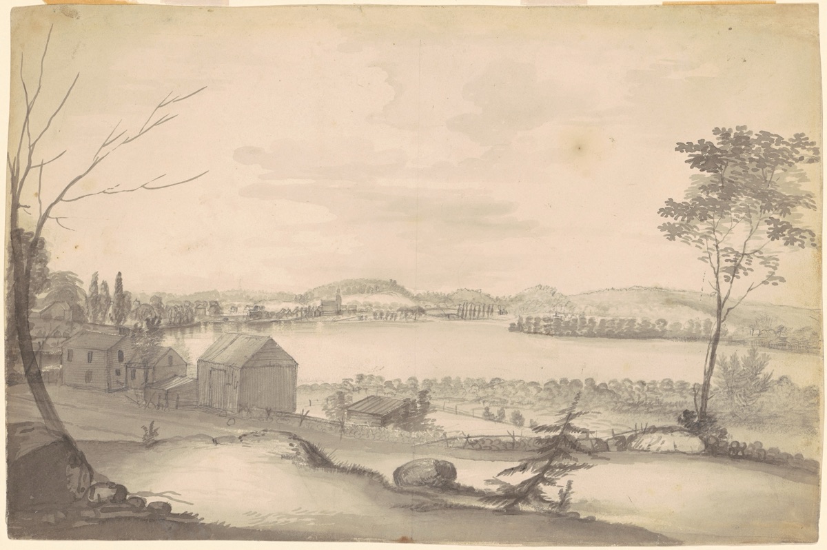 Study for "View of Springfield on the Connecticut River" — Alvan T. Fisher