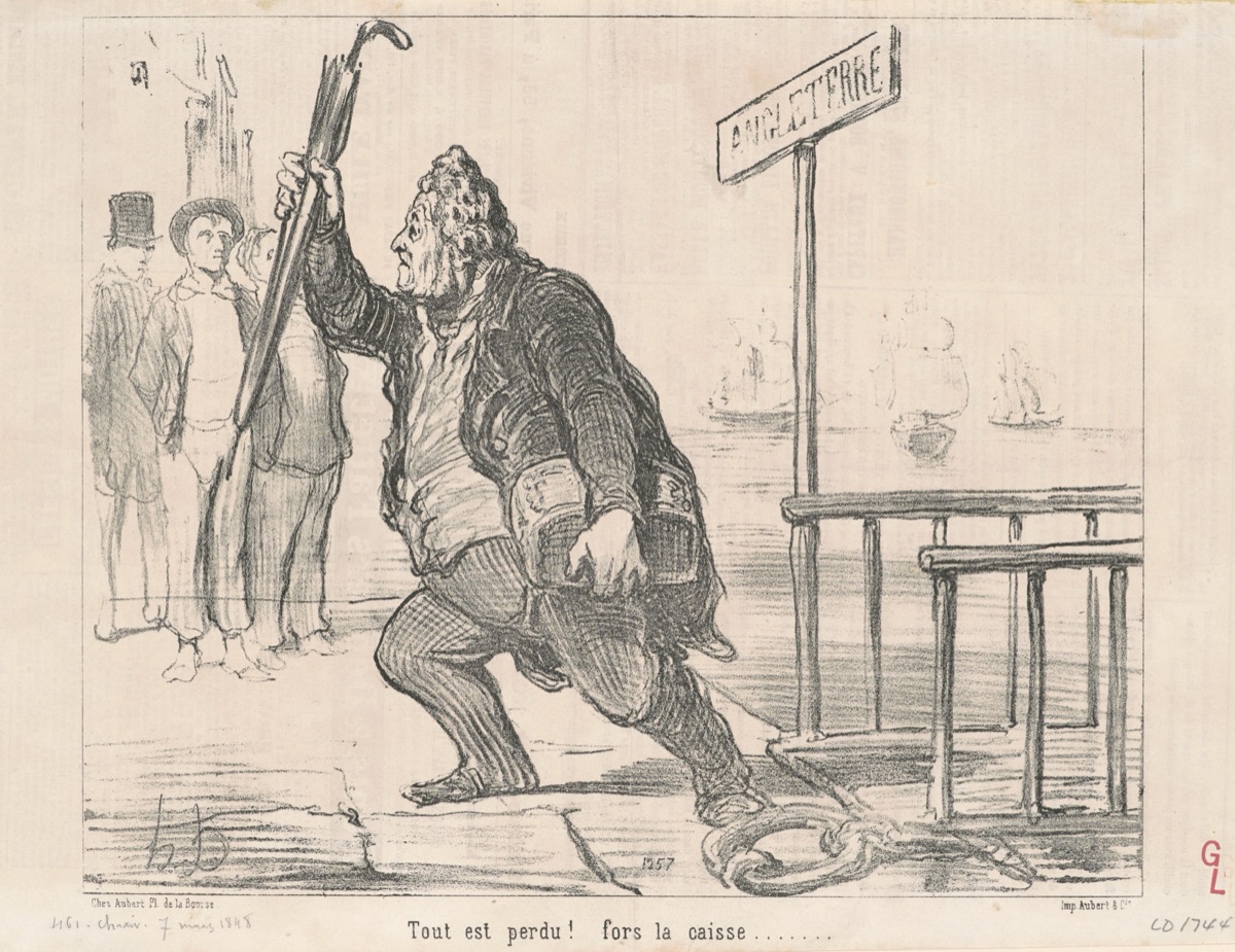 Tout est perdu! Fors la caisse — Honoré Daumier