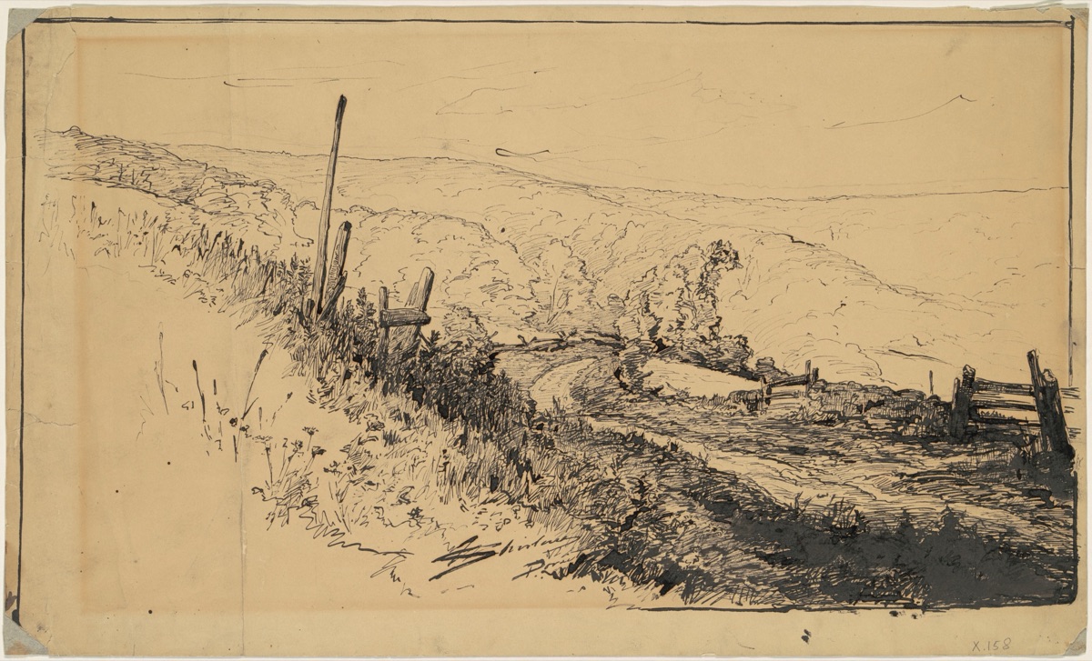A Road in the Hills Near Dordrecht — Walter Shirlaw