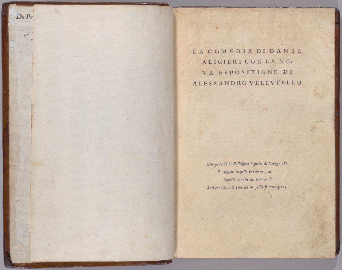 La Comedia — Venetian 16th Century, Dante Alighieri (author)
