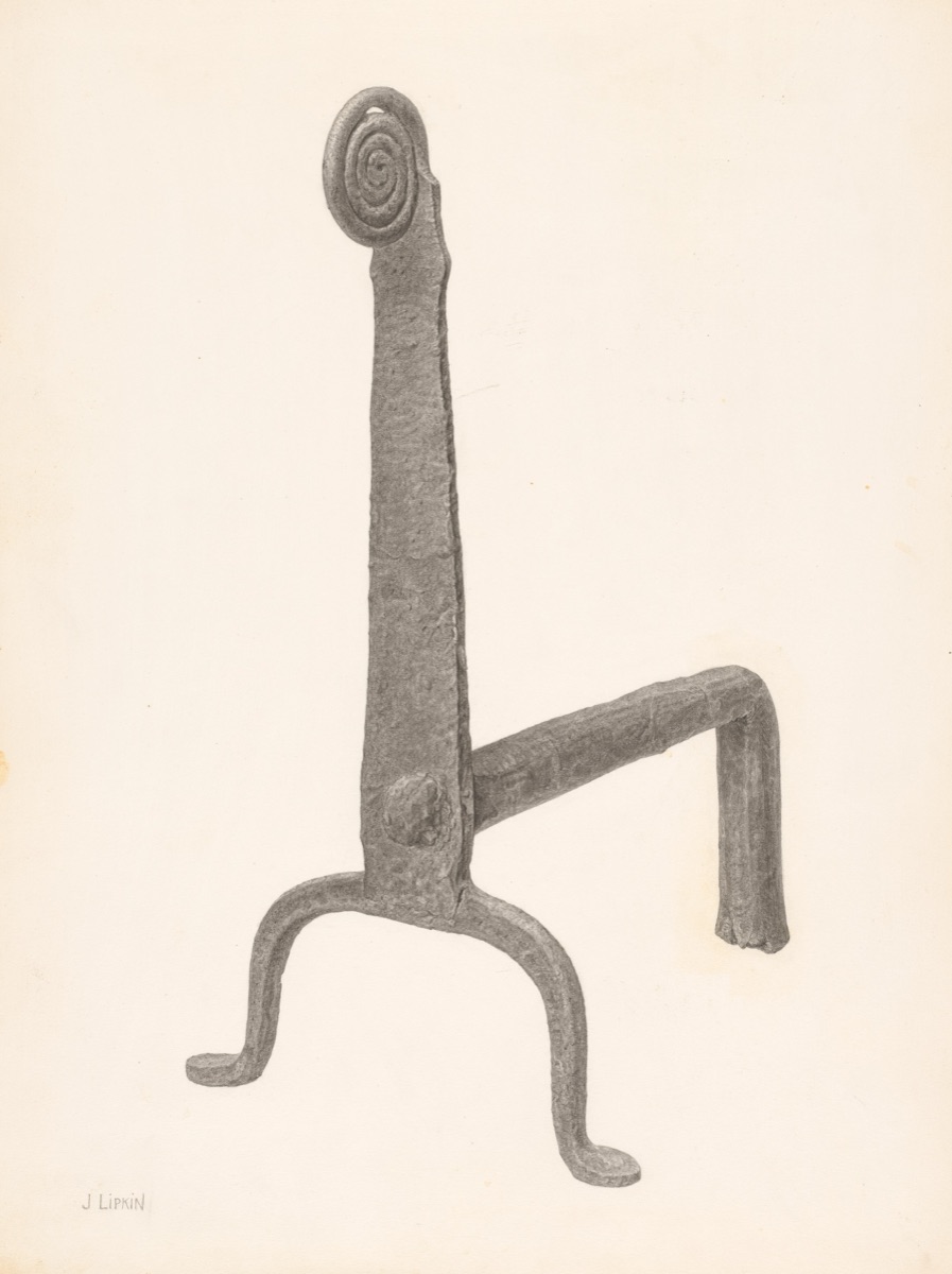 Andiron (one of pair) — Jacob Lipkin