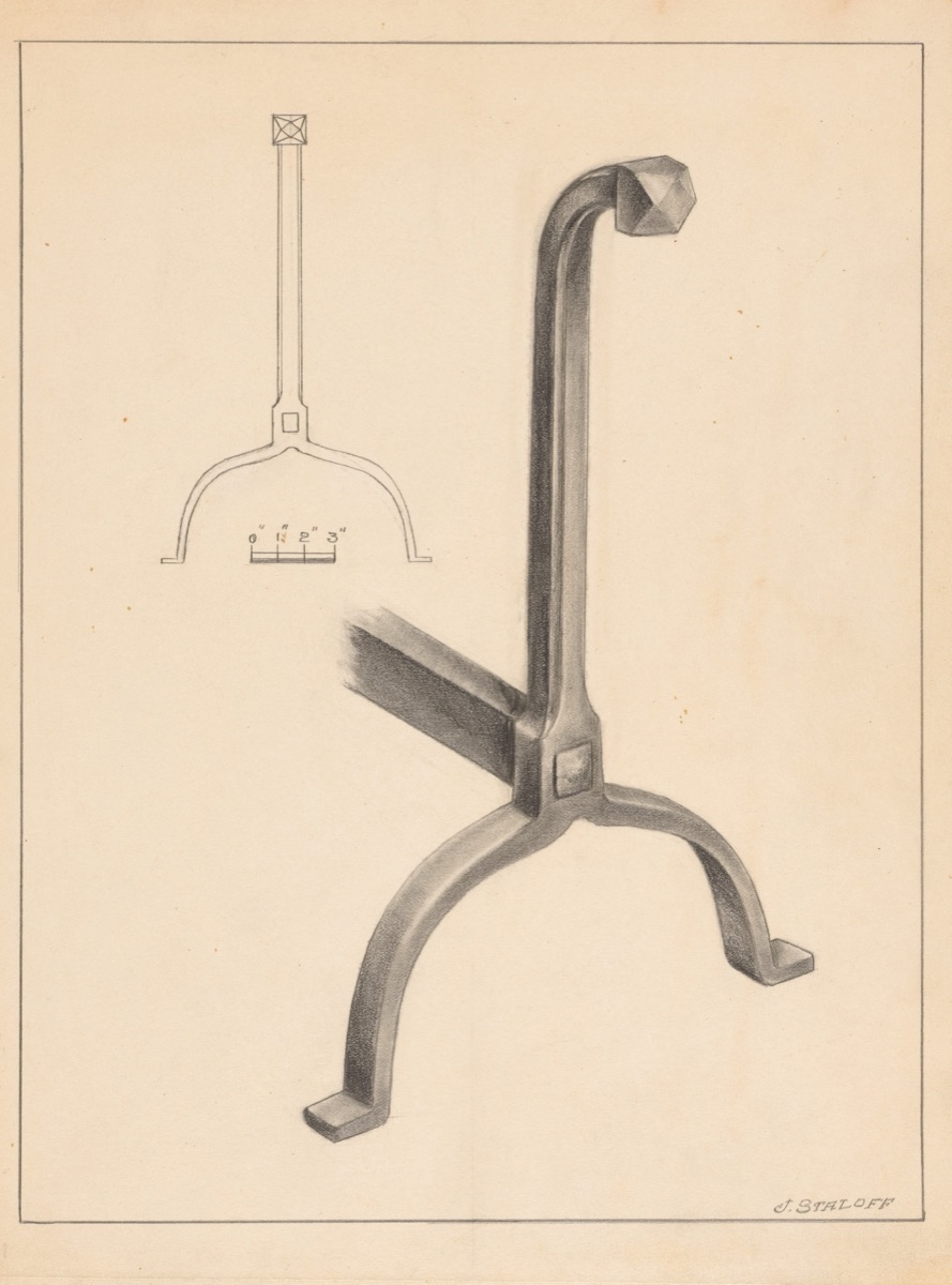 Andiron (one of pair) — Jack Staloff