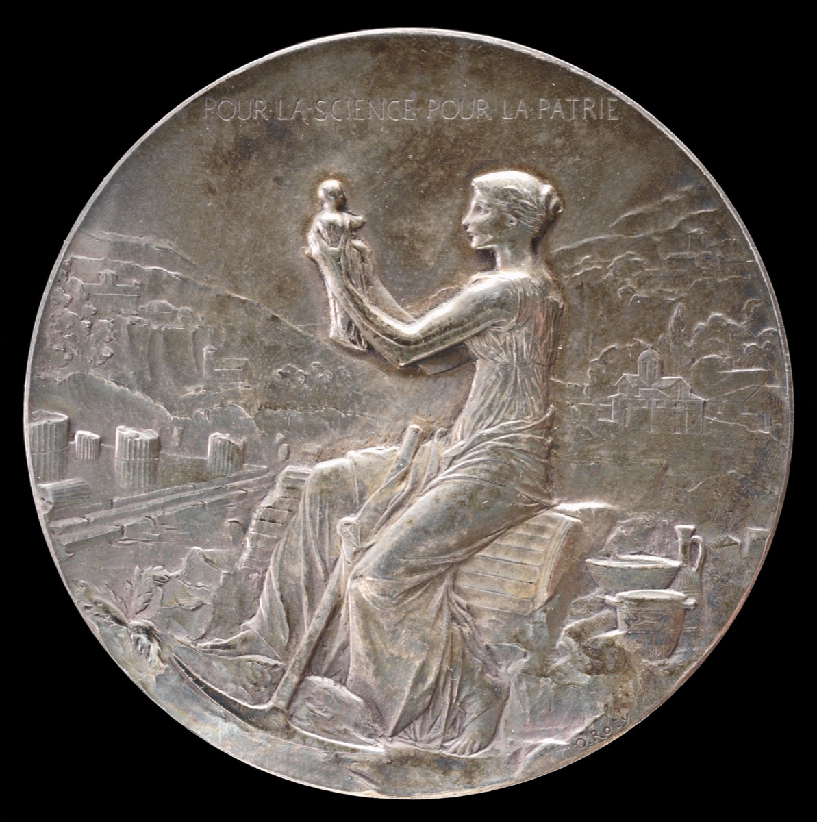 Medal for the Fiftieth Anniversary of the École française d'Athènes [obverse] — Louis-Oscar Roty